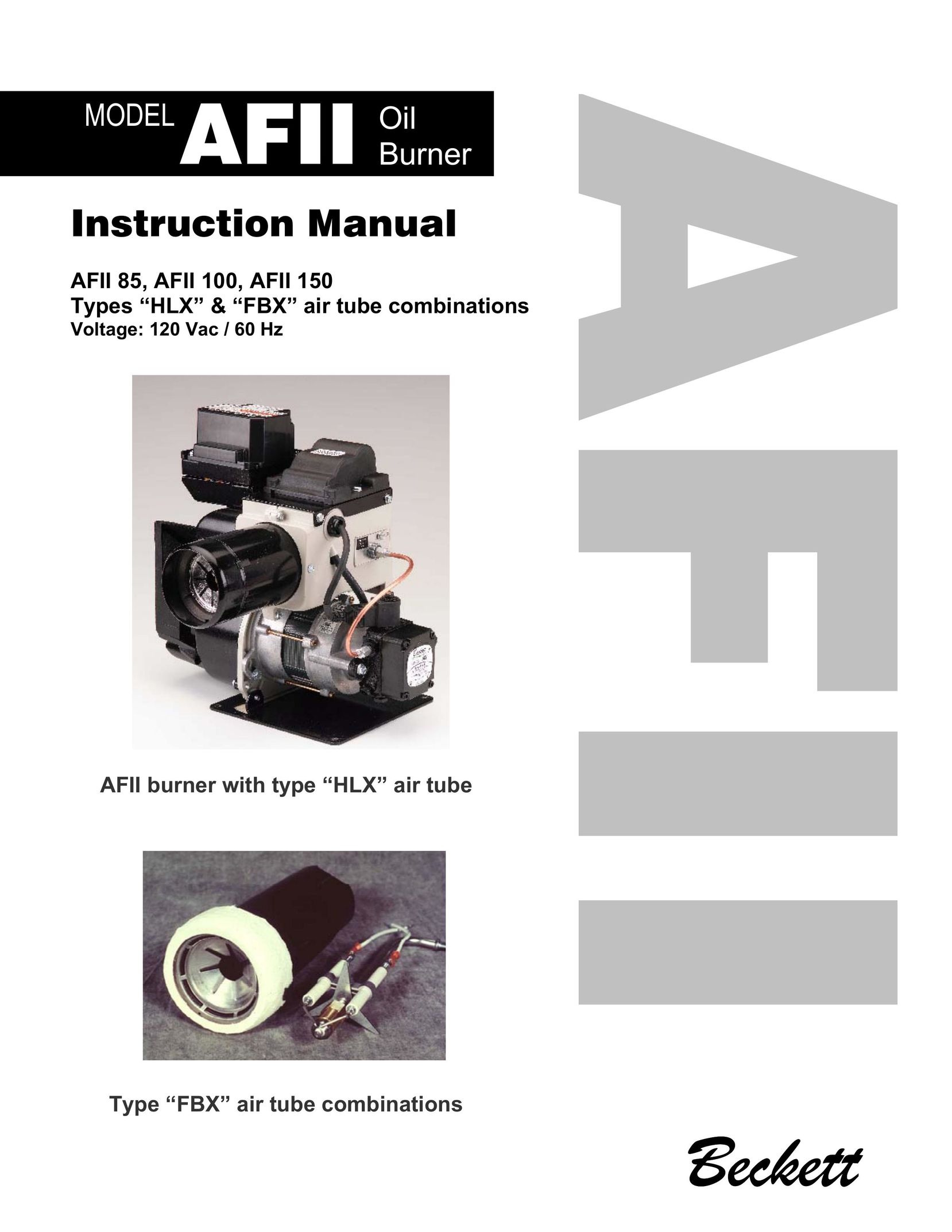 Beckett AFII 85 Burner User Manual