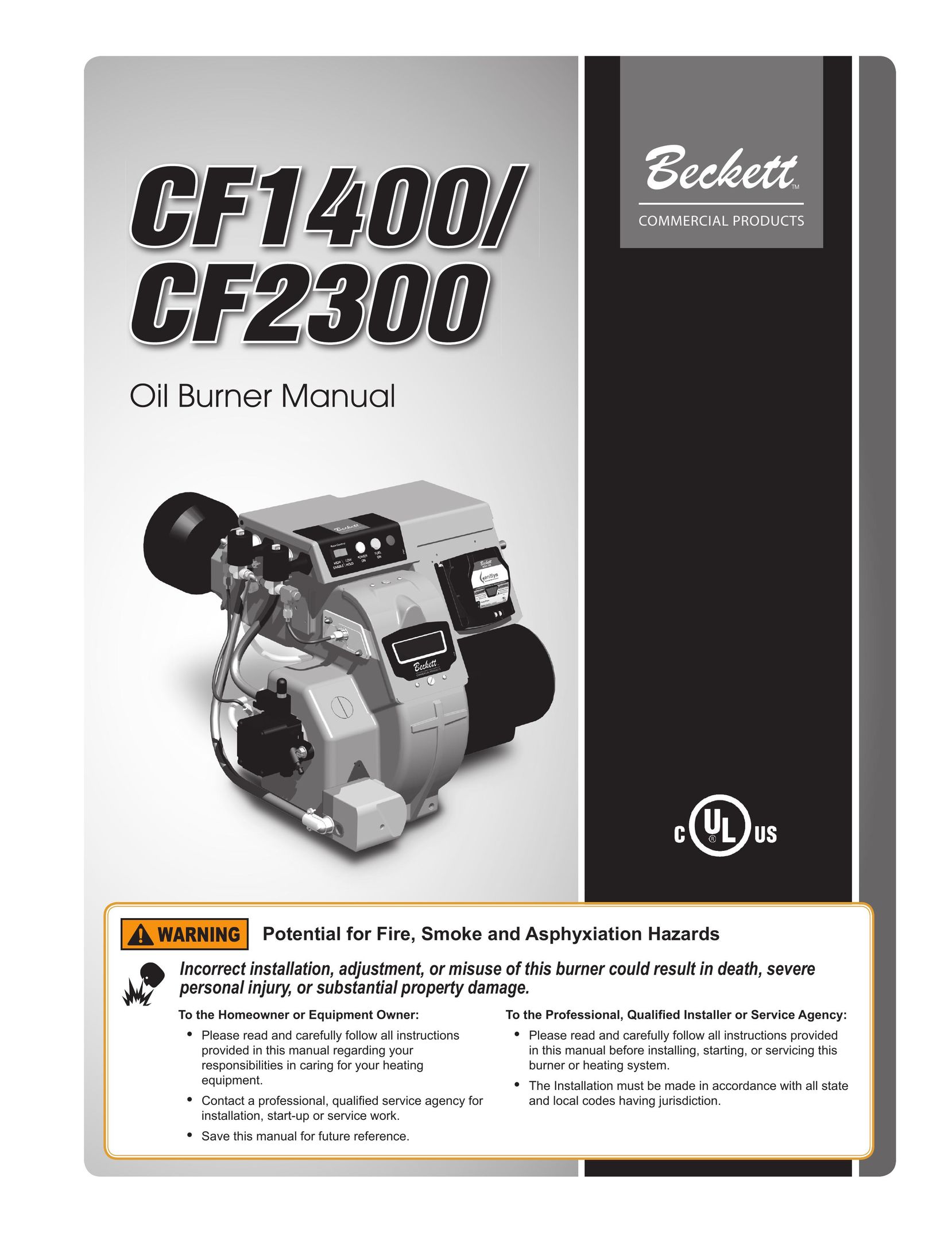Beckett CF1400 Burner User Manual
