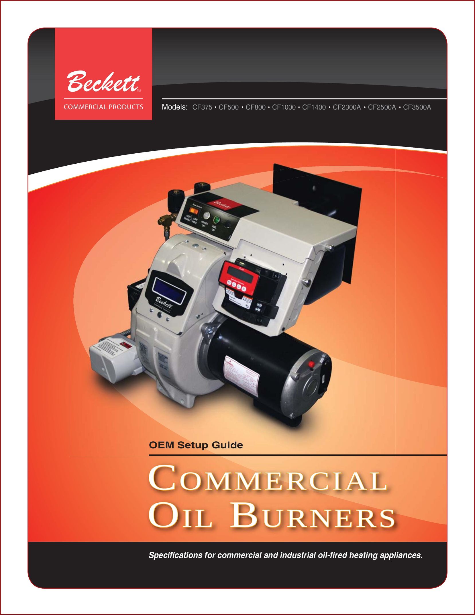 Beckett CF3500A Burner User Manual
