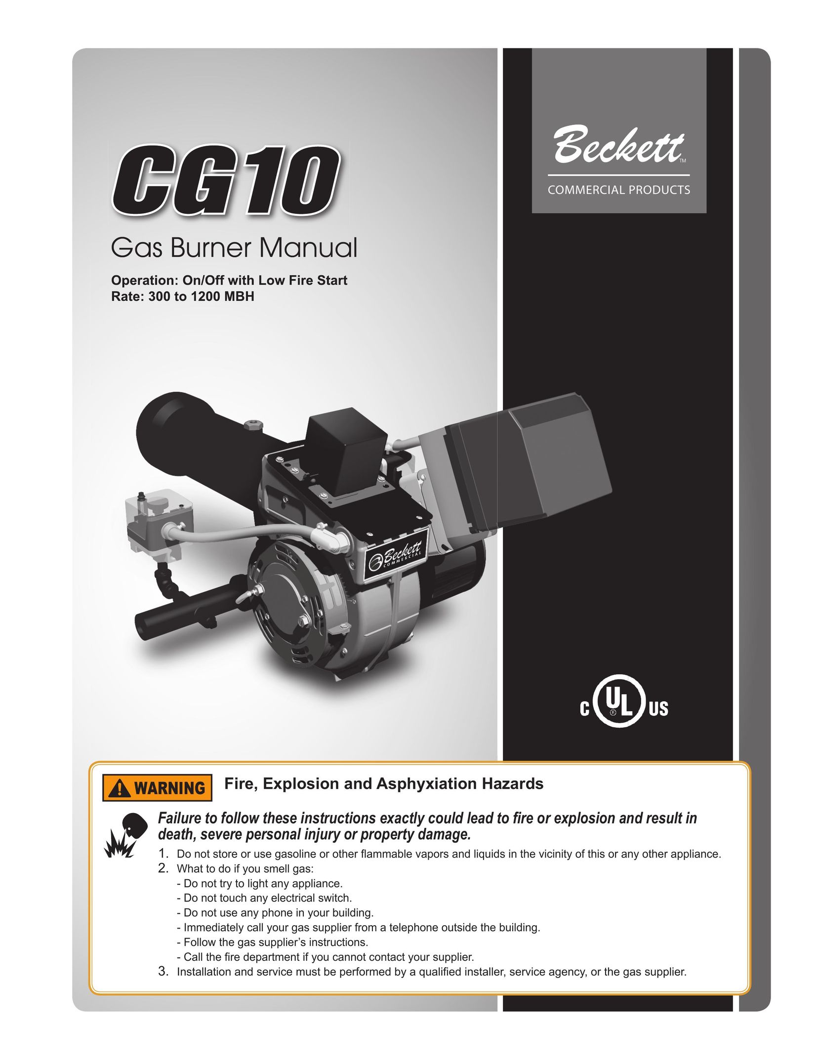 Beckett CG10 Burner User Manual