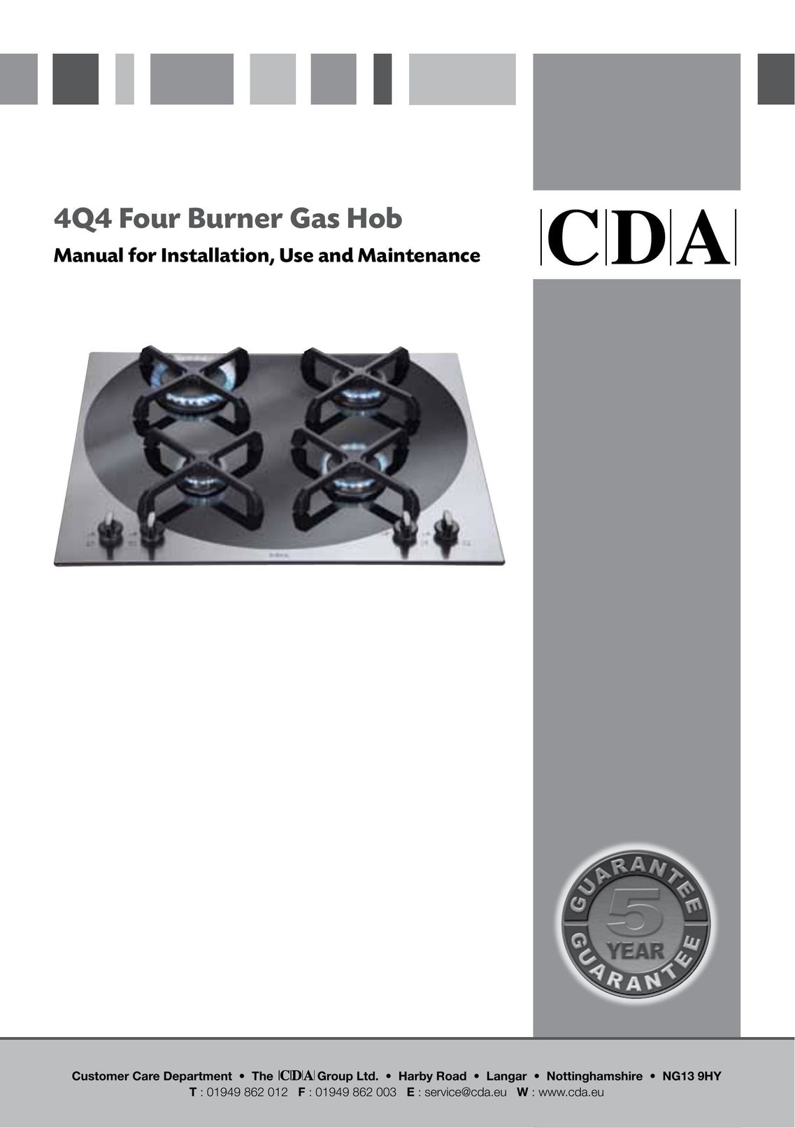 CDA 4Q4 Burner User Manual