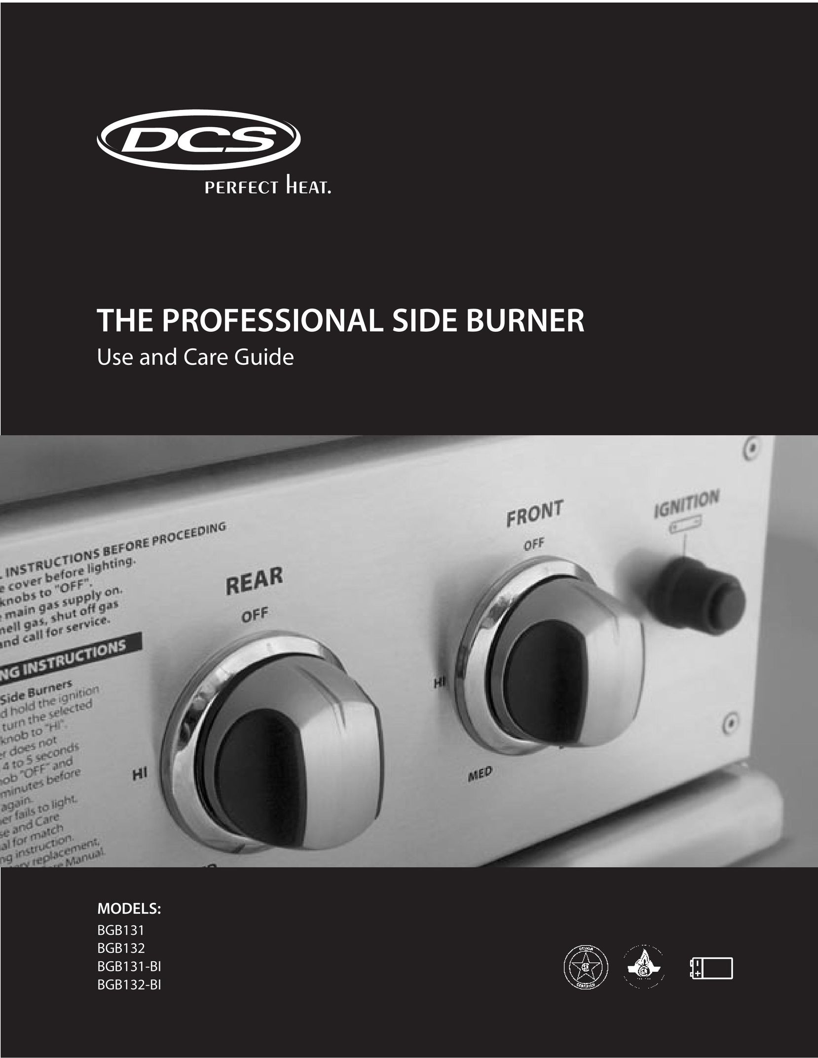 DCS BGB131-BI Burner User Manual