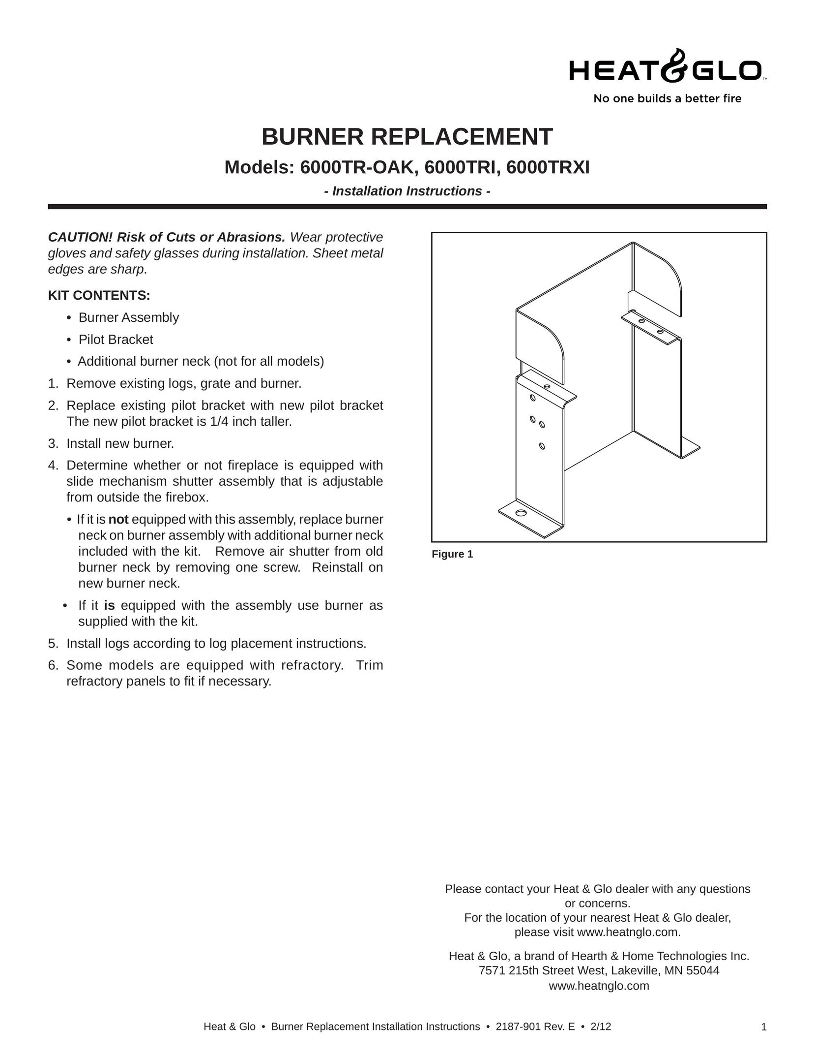 Heat & Glo LifeStyle 6000TRXI Burner User Manual