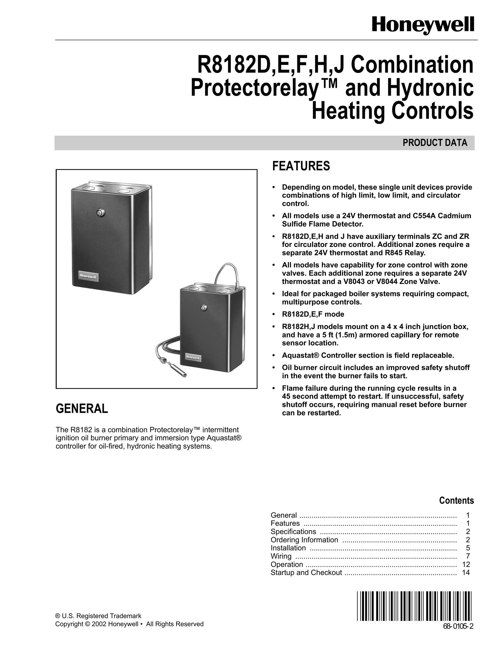 Honeywell R8182D Burner User Manual
