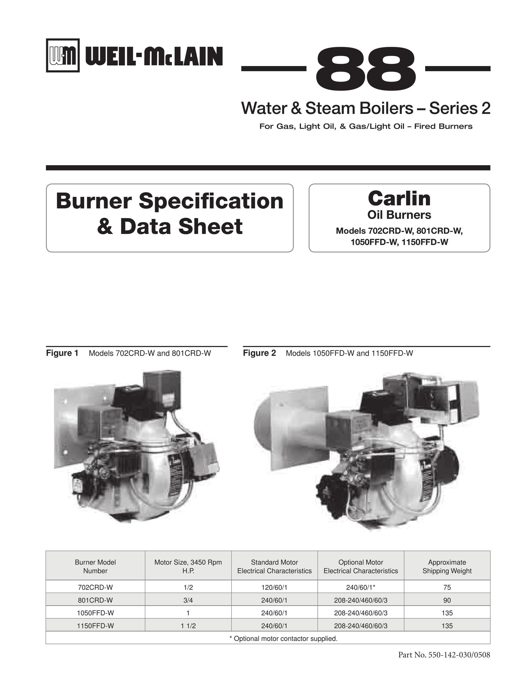 Weil-McLain 702CRD-W Burner User Manual