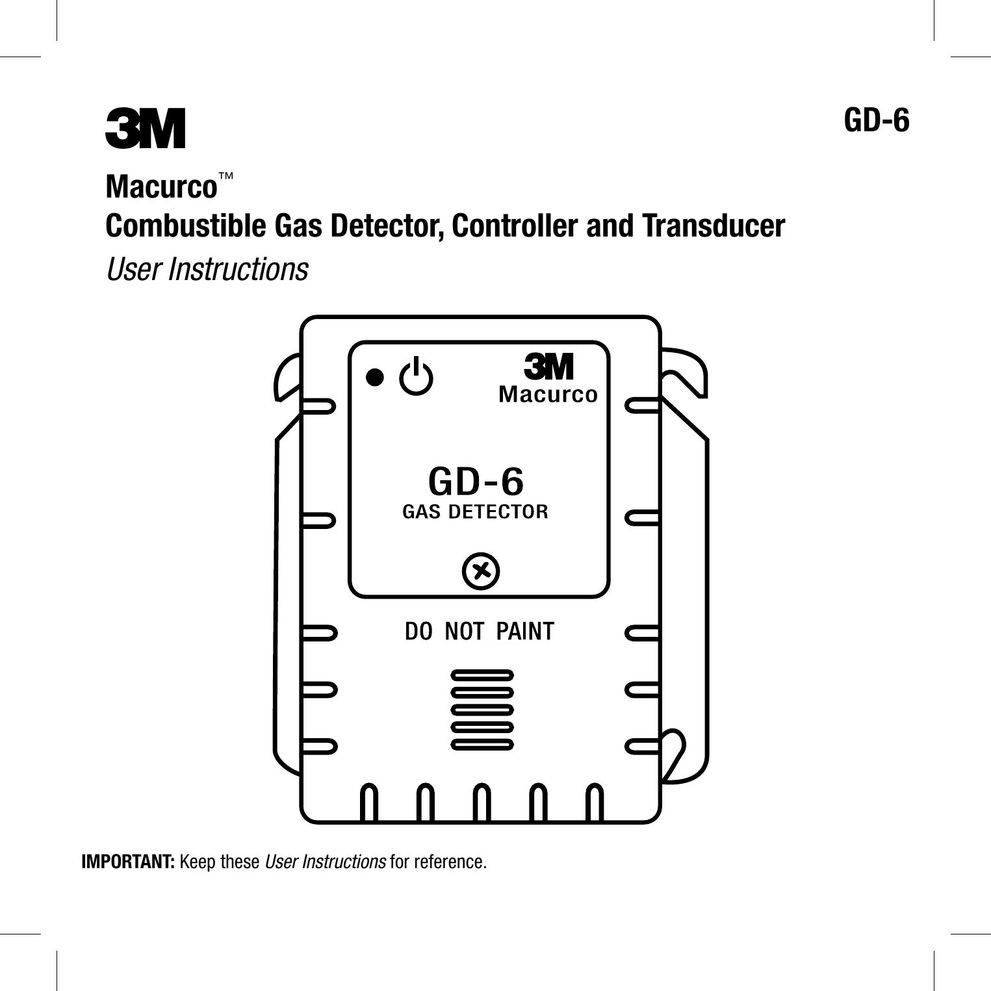 3M GD-6 Carbon Monoxide Alarm User Manual