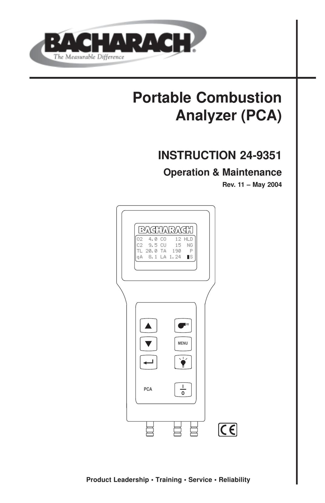 Bacharach 24-9351 Carbon Monoxide Alarm User Manual