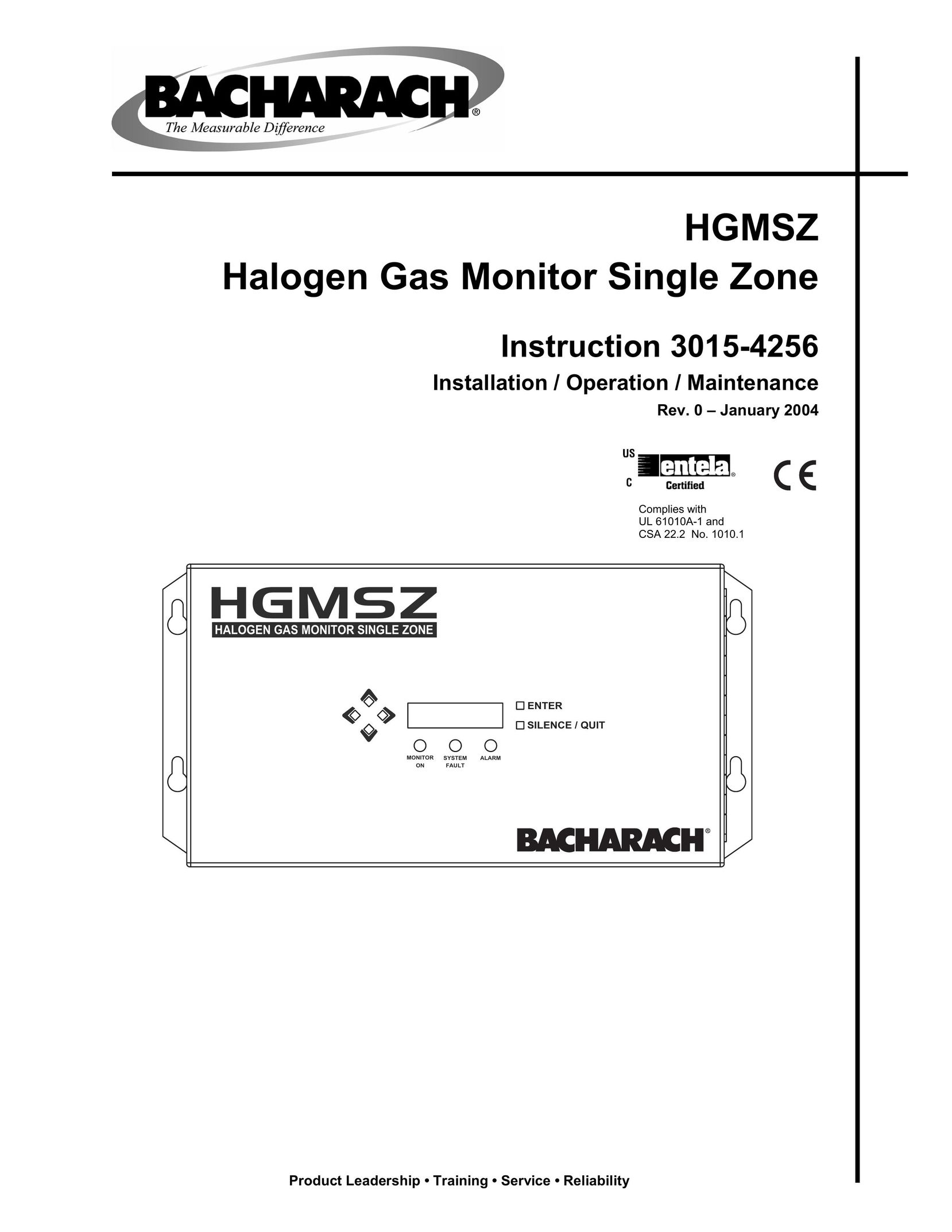 Bacharach 3015-4256 Carbon Monoxide Alarm User Manual