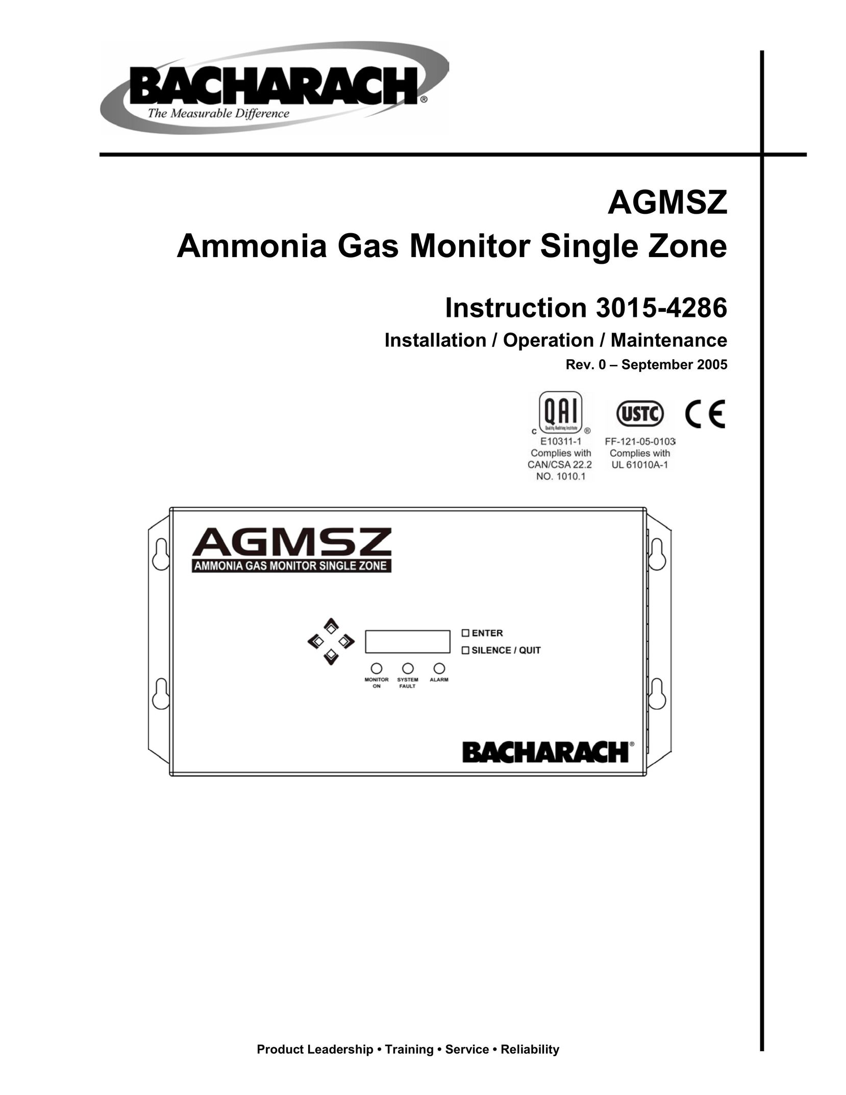 Bacharach 3015-4286 Carbon Monoxide Alarm User Manual