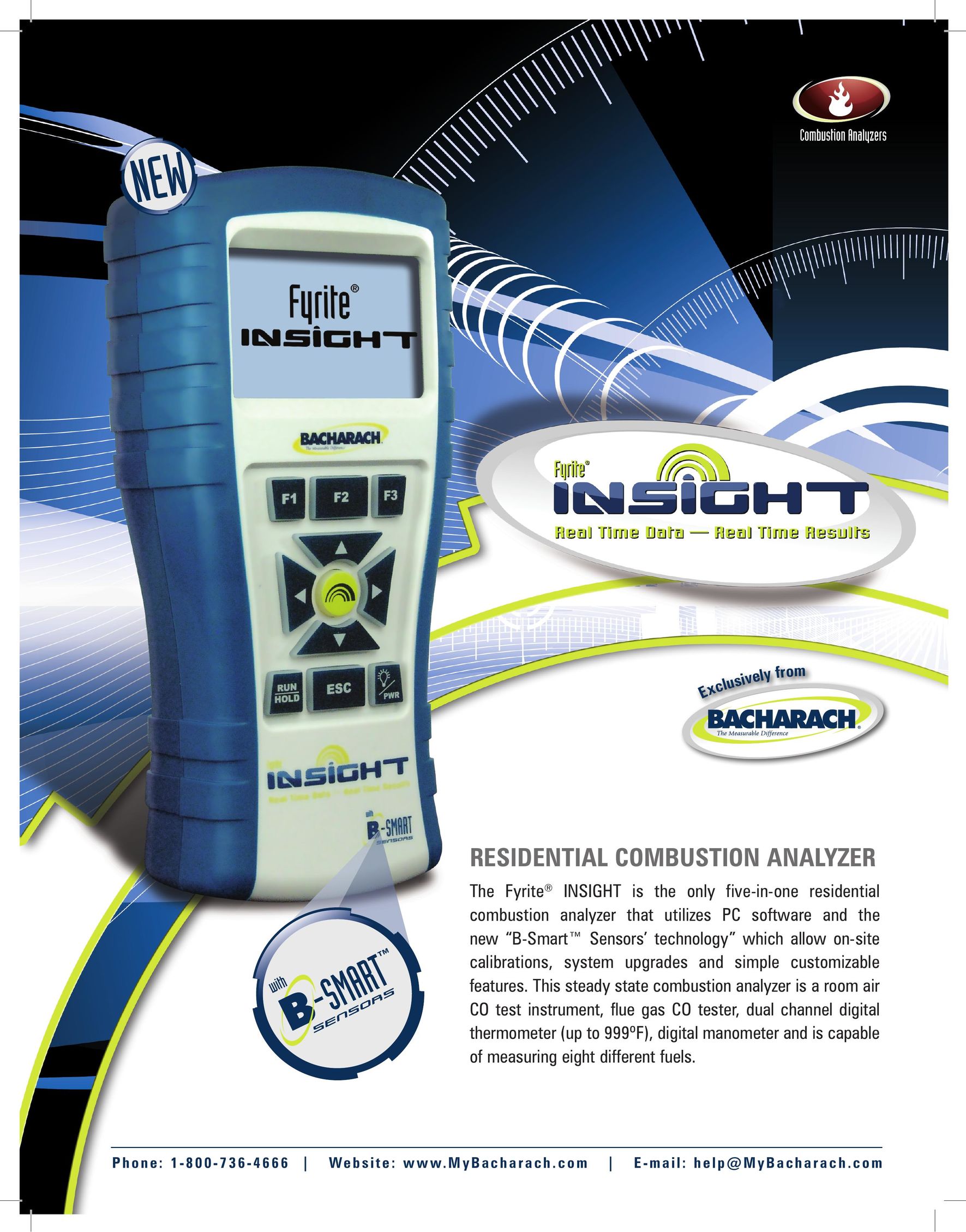 Bacharach Residential Combustion Analyzer Carbon Monoxide Alarm User Manual