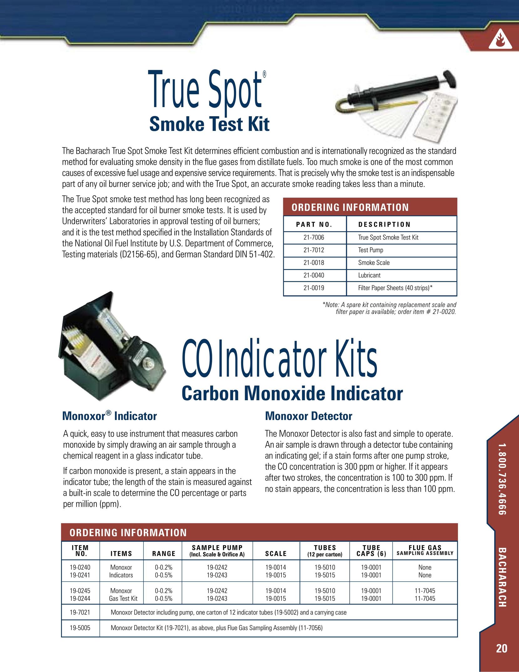 Bacharach True Spot Carbon Monoxide Alarm User Manual