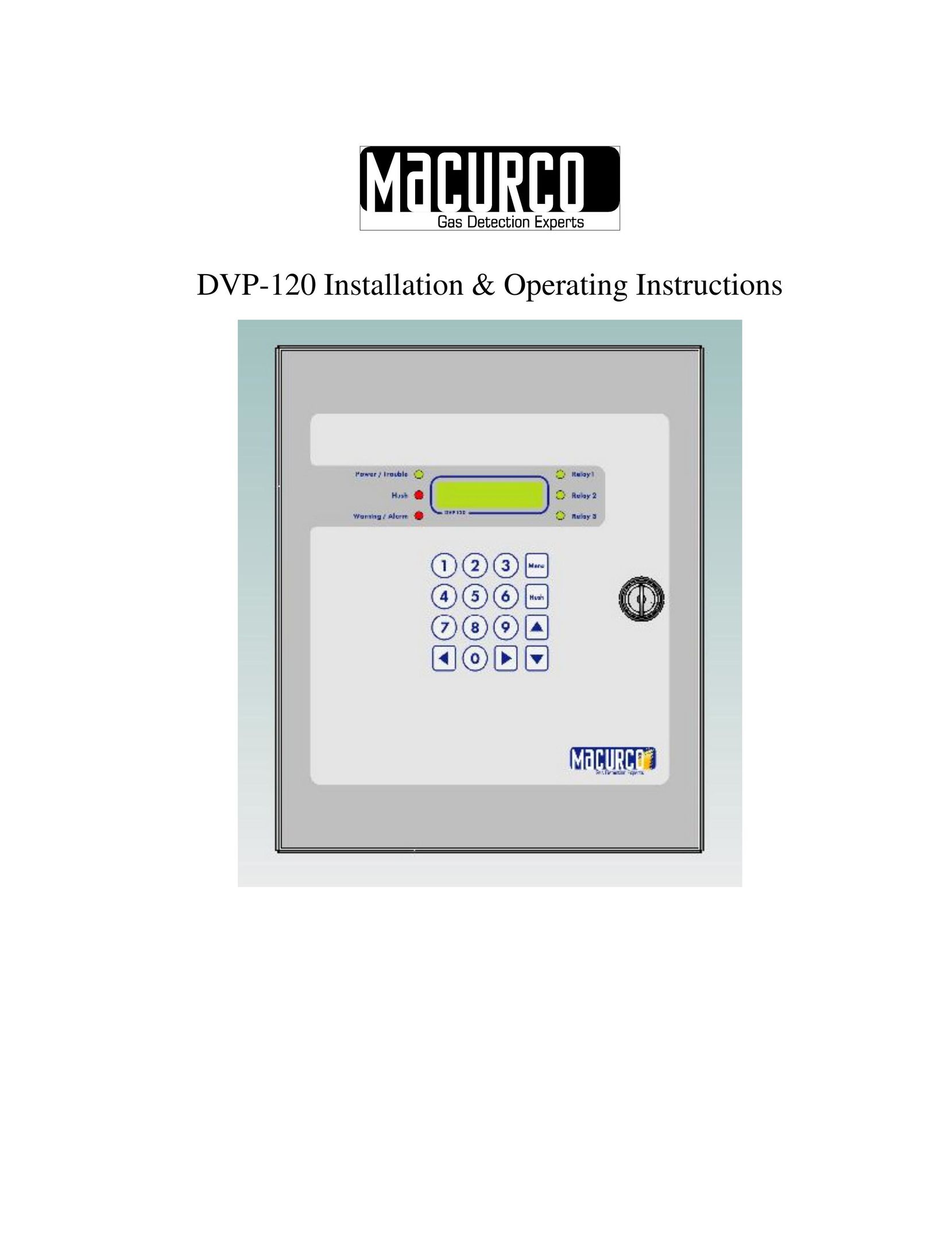 Macurco DVP-120 Carbon Monoxide Alarm User Manual