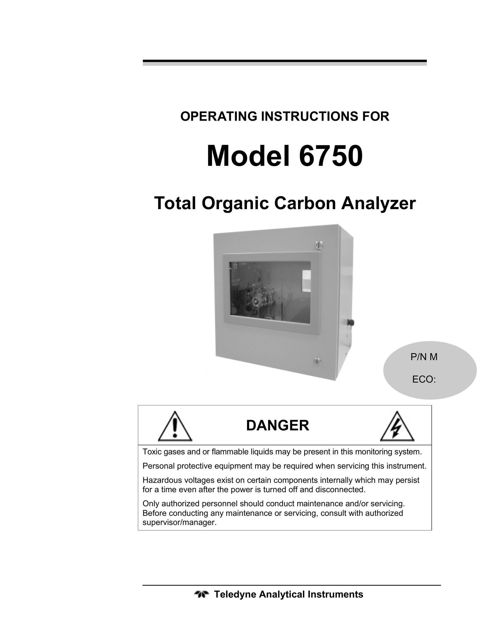 Teledyne 6750 Carbon Monoxide Alarm User Manual