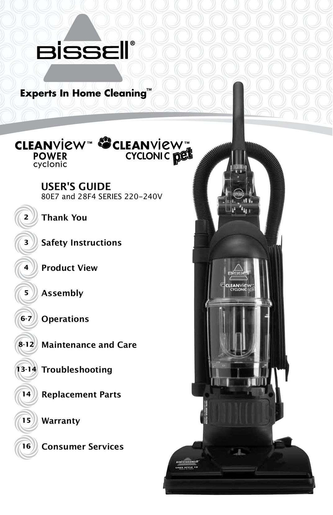 Bissell 28F4 Carpet Cleaner User Manual