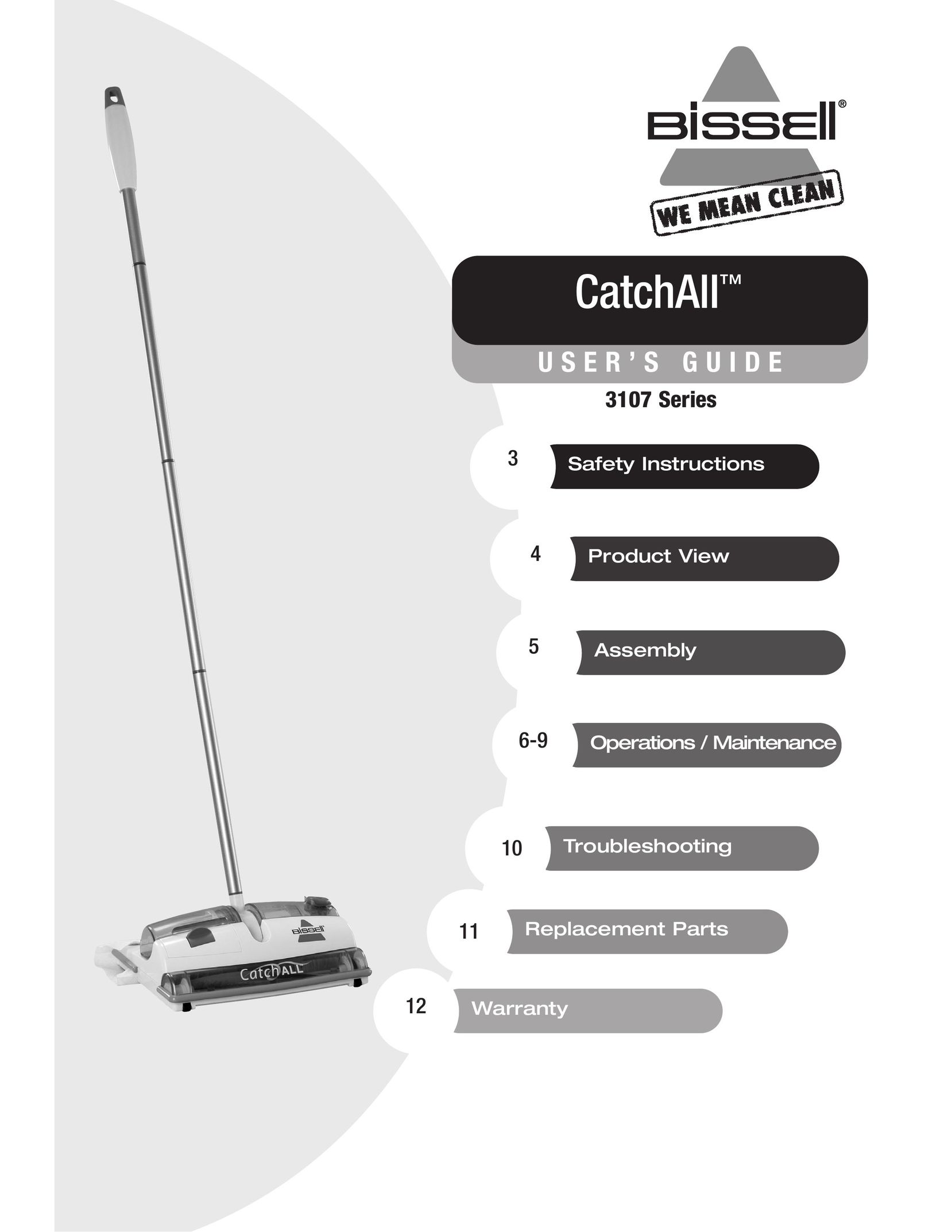 Bissell 3107 Carpet Cleaner User Manual