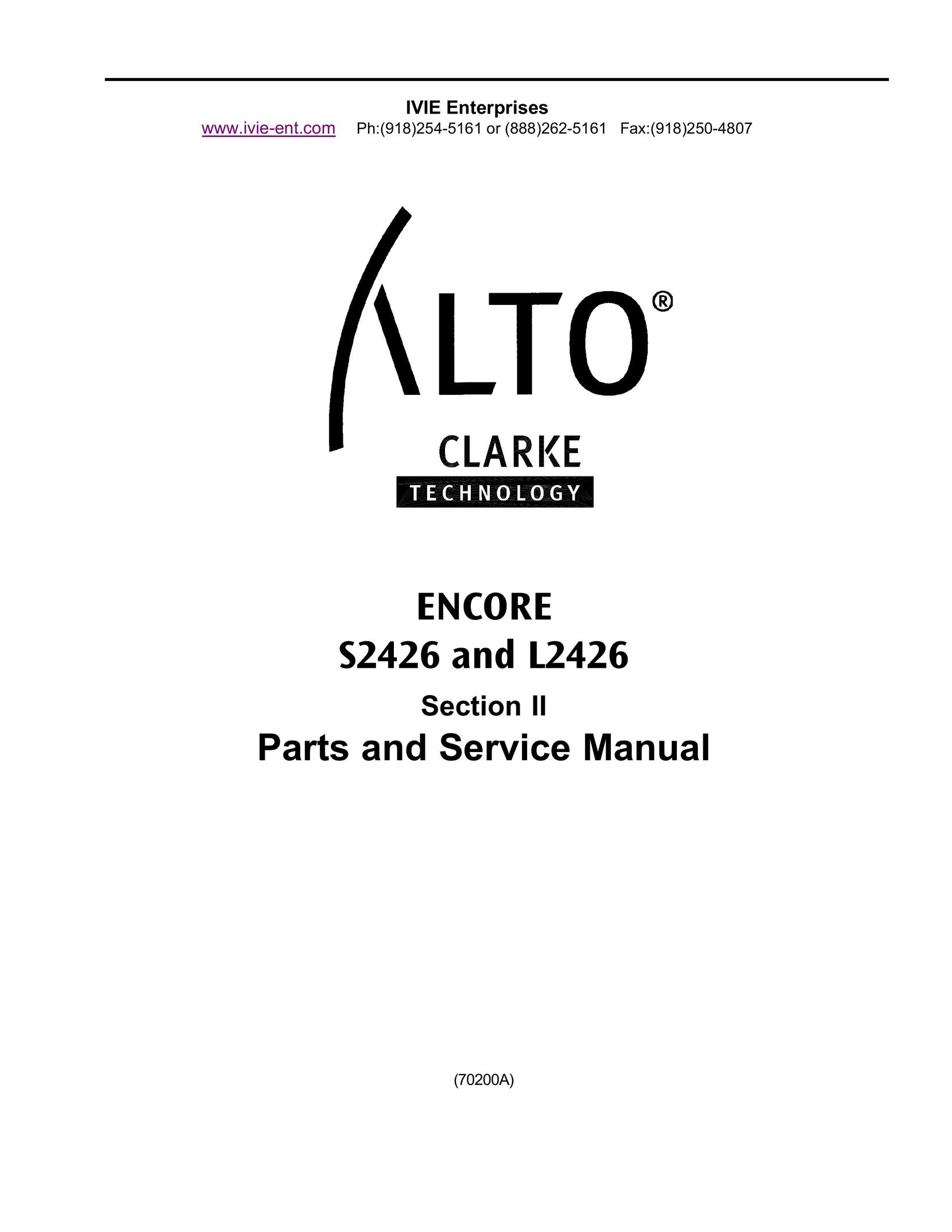 Clarke S2426 Carpet Cleaner User Manual