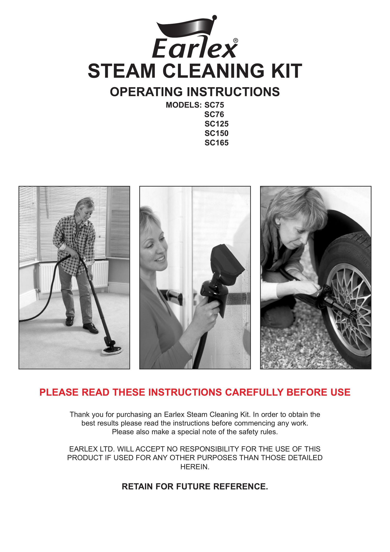 Earlex SC150 Carpet Cleaner User Manual