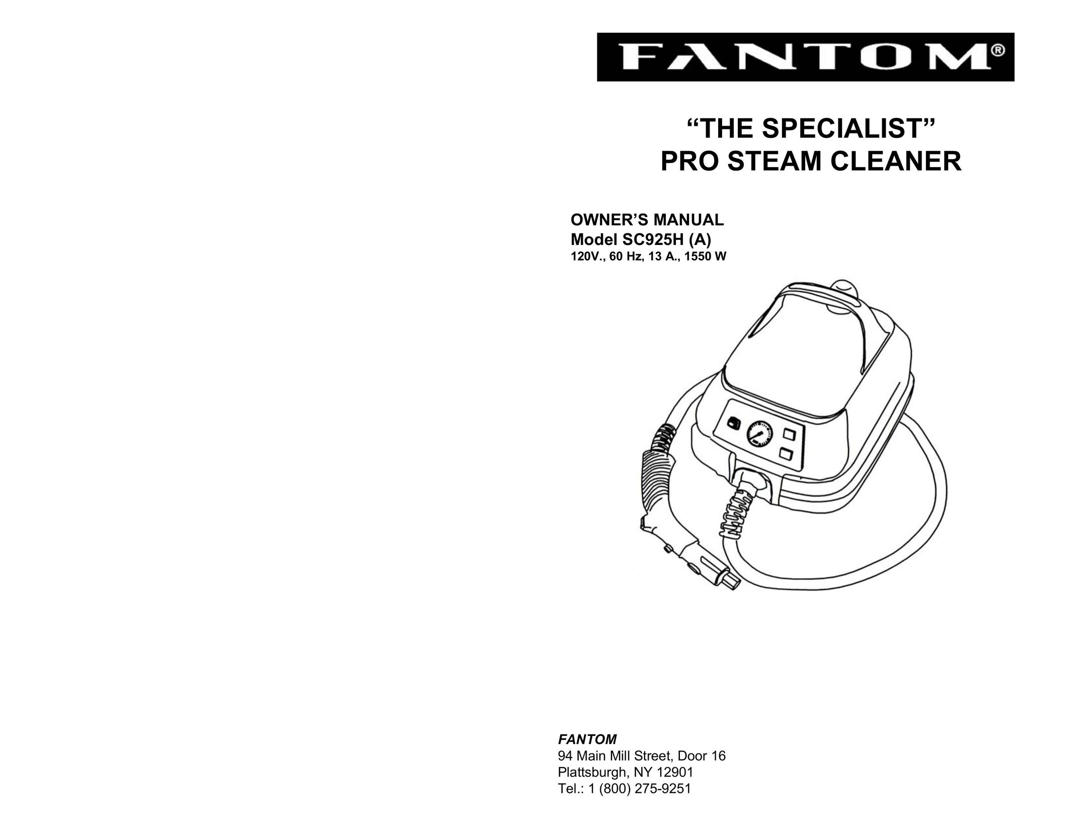 Fantom Vacuum SC925H Carpet Cleaner User Manual