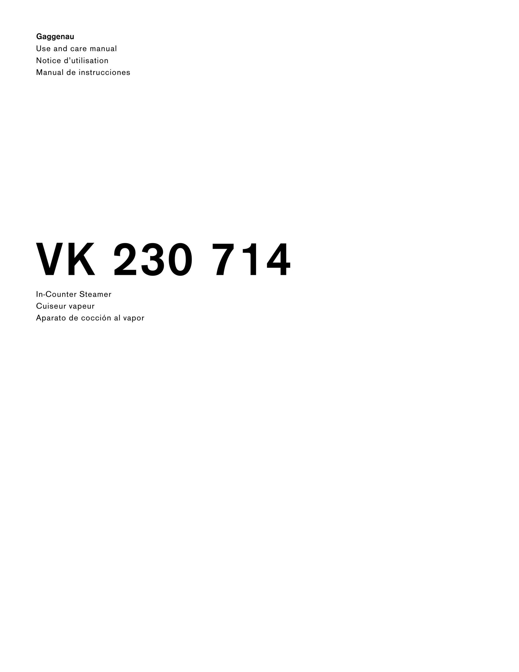 Gaggenau VK 230 714 Carpet Cleaner User Manual