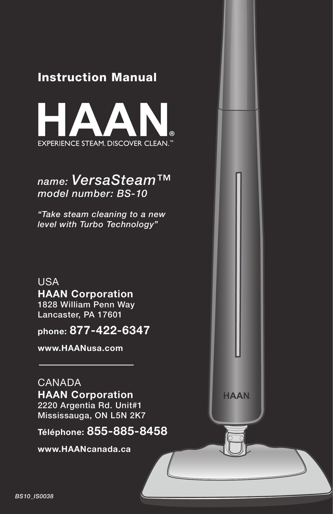 Haan BS-10 Carpet Cleaner User Manual