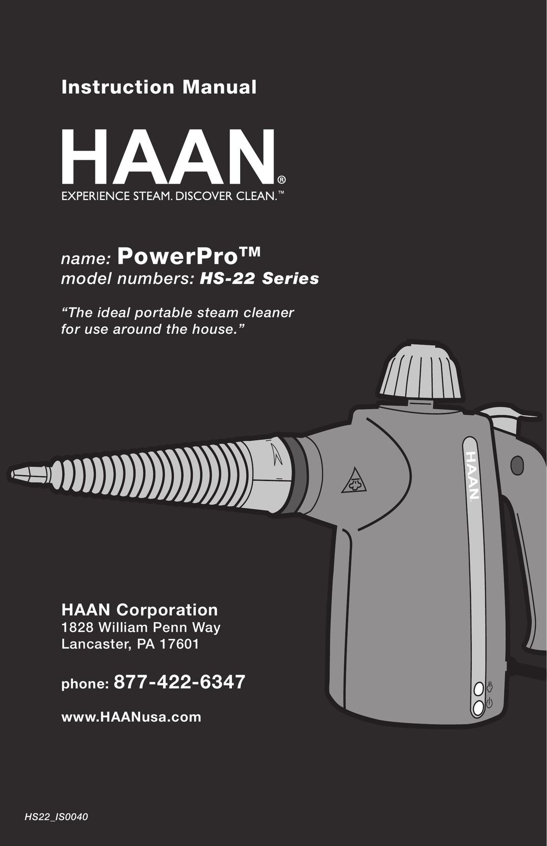 Haan hs-22 Carpet Cleaner User Manual