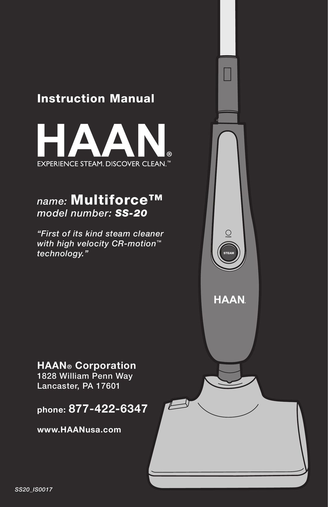 Haan SS-20 Carpet Cleaner User Manual