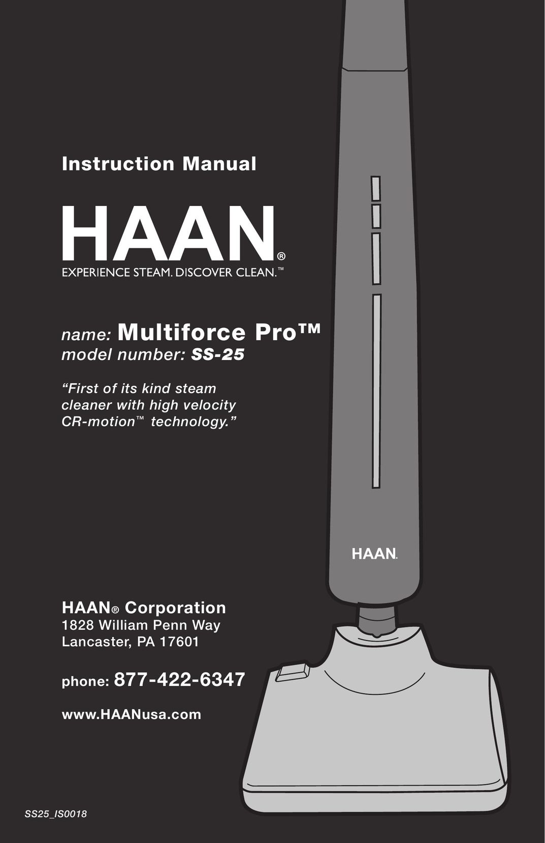 Haan SS-25 Carpet Cleaner User Manual
