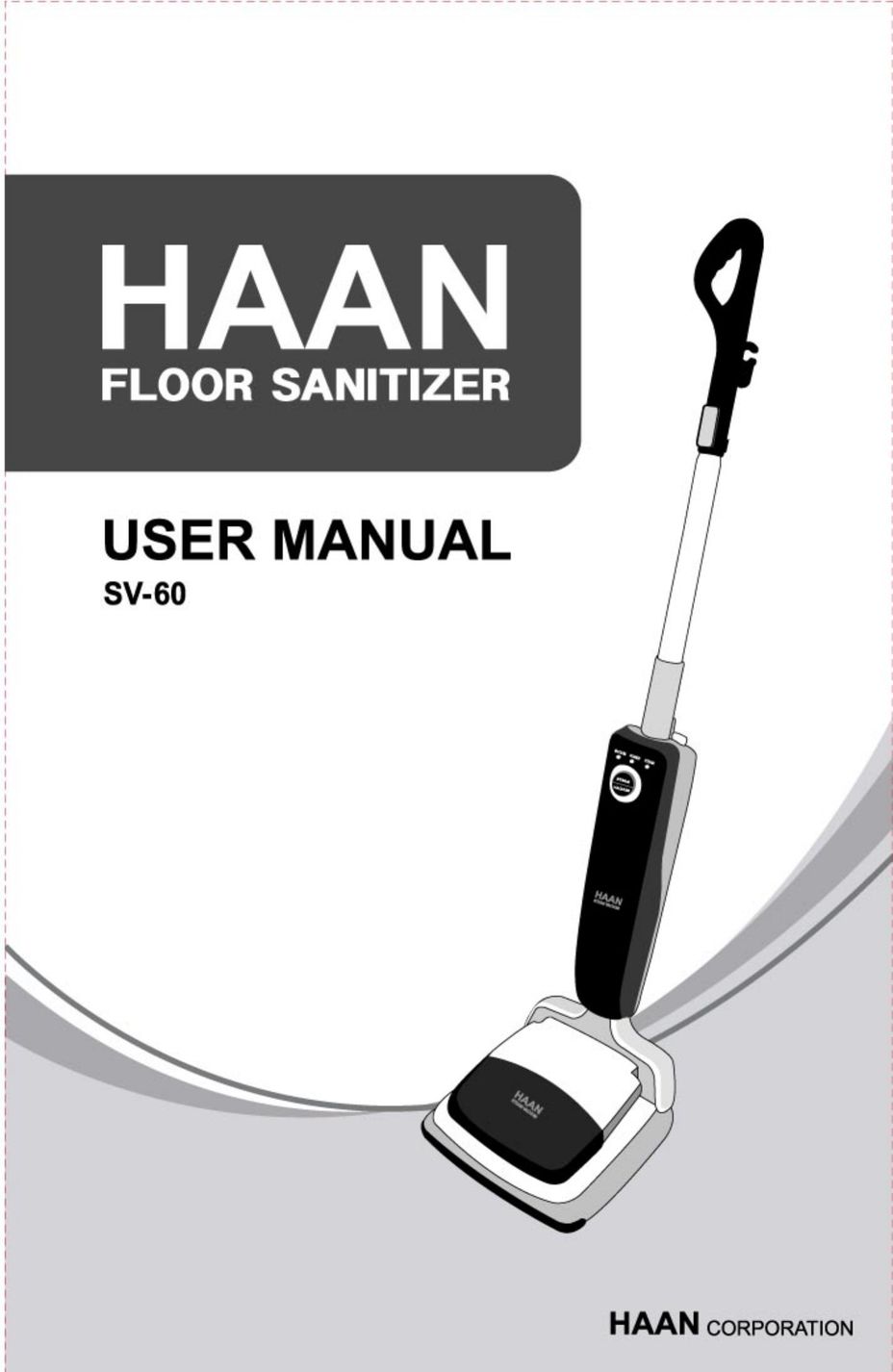 Haan SV-60 Carpet Cleaner User Manual