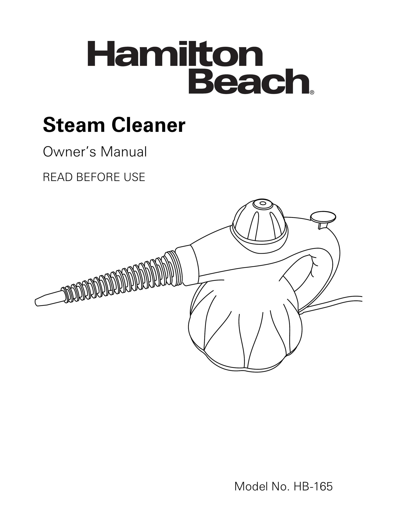 Hamilton Beach HB-165 Carpet Cleaner User Manual