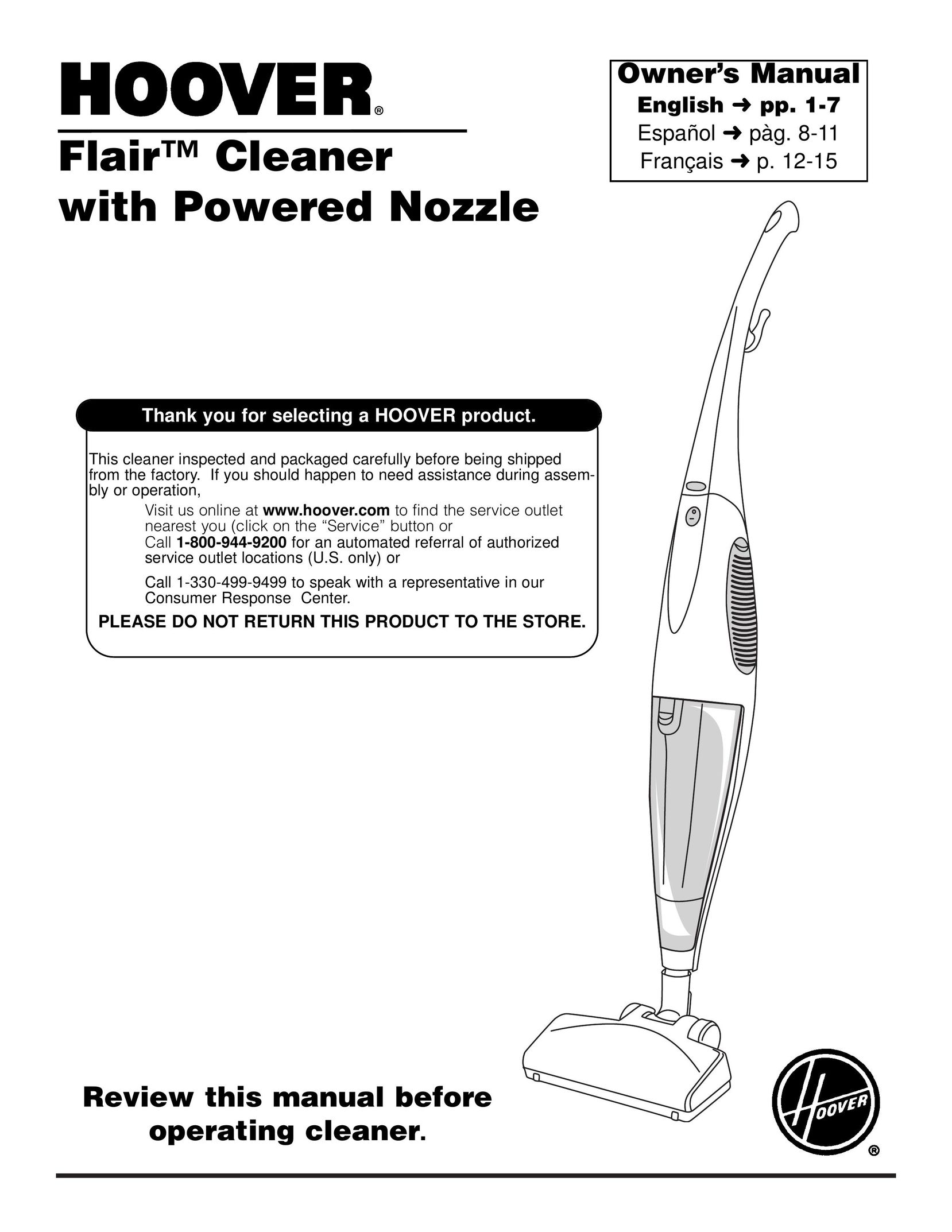 Hoover cleaner Carpet Cleaner User Manual