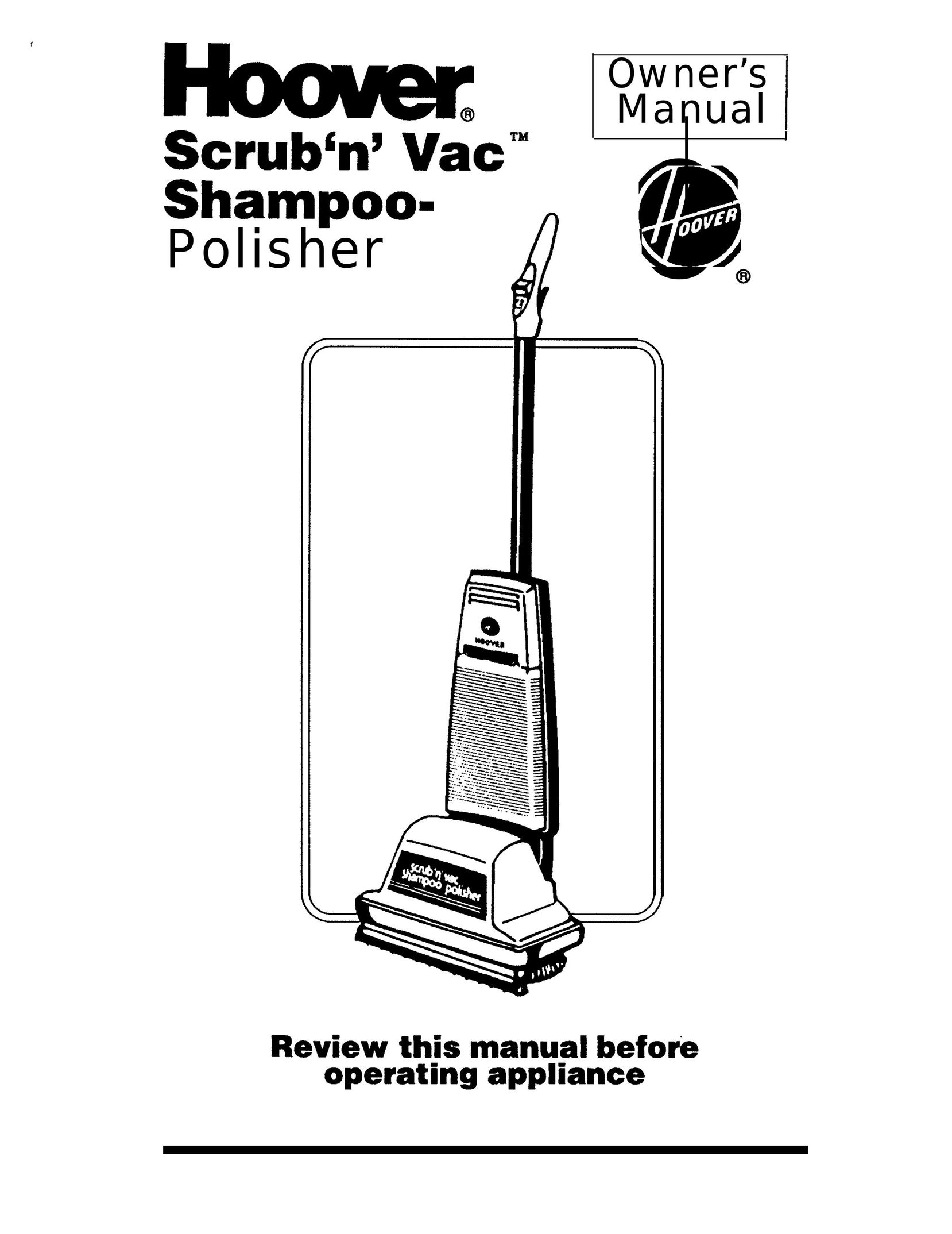 Hoover Shampoo- Polisher Carpet Cleaner User Manual