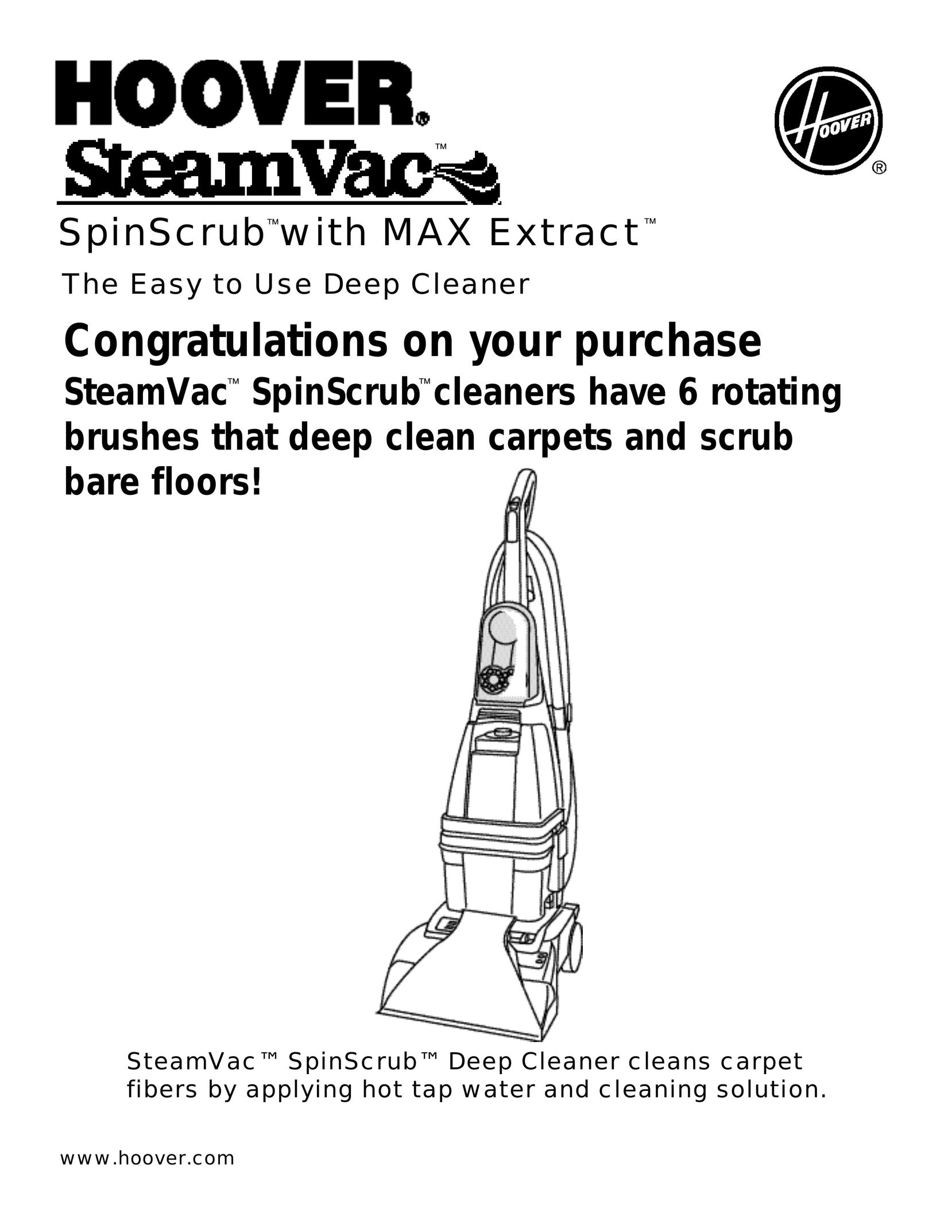 Hoover SpinScrub Carpet Cleaner User Manual