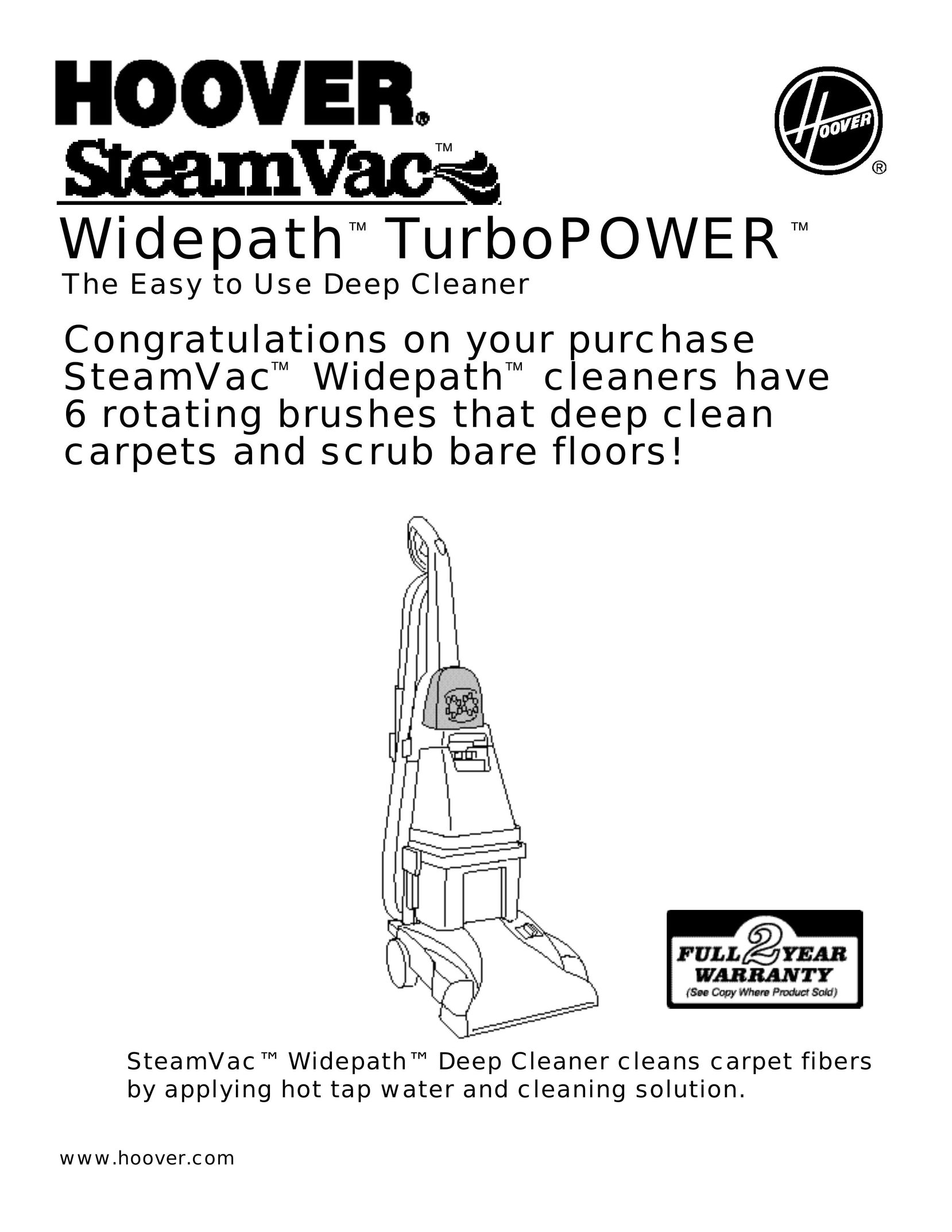 Hoover Widepath Carpet Cleaner User Manual