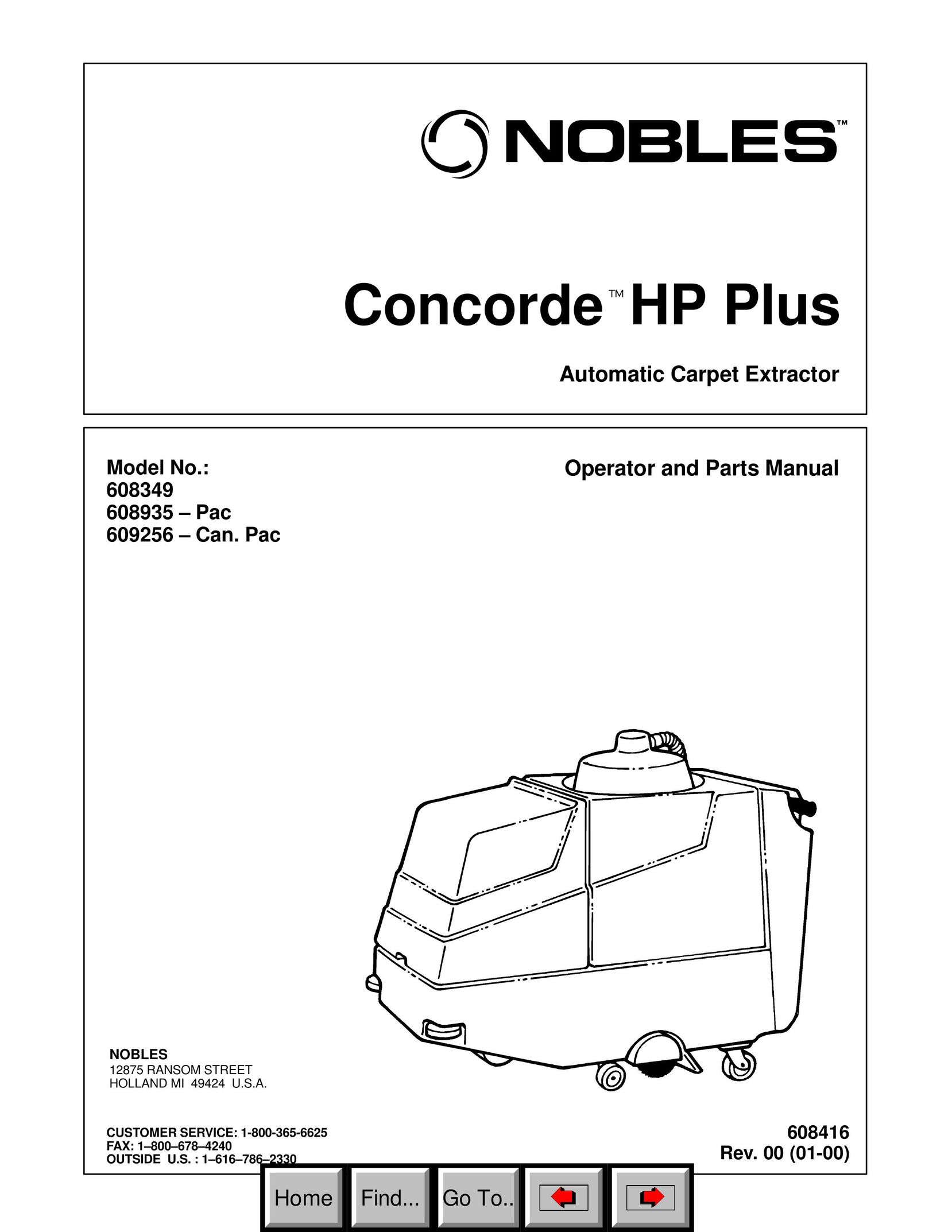 HP (Hewlett-Packard) 609256 Carpet Cleaner User Manual