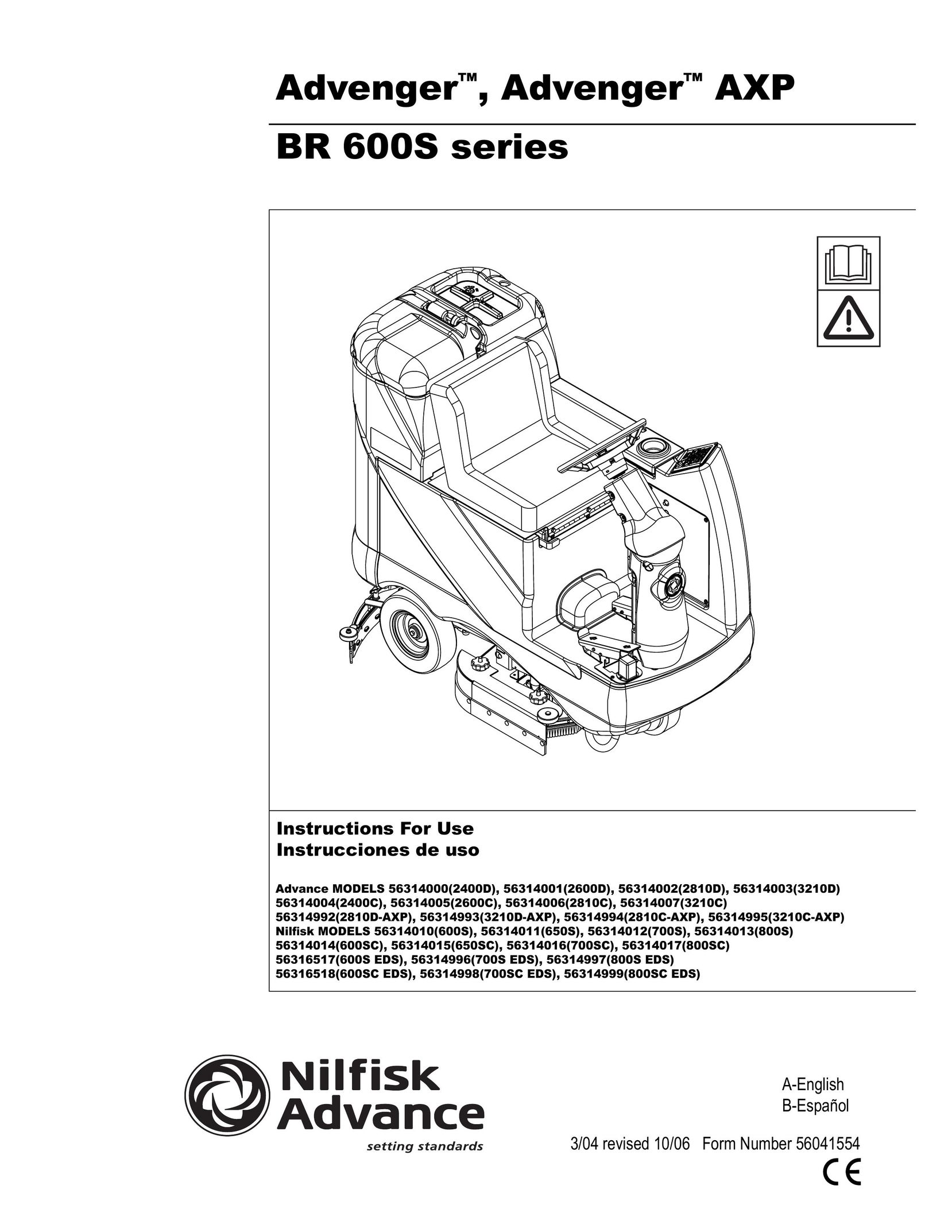Nilfisk-Advance America BR 600S Series Carpet Cleaner User Manual