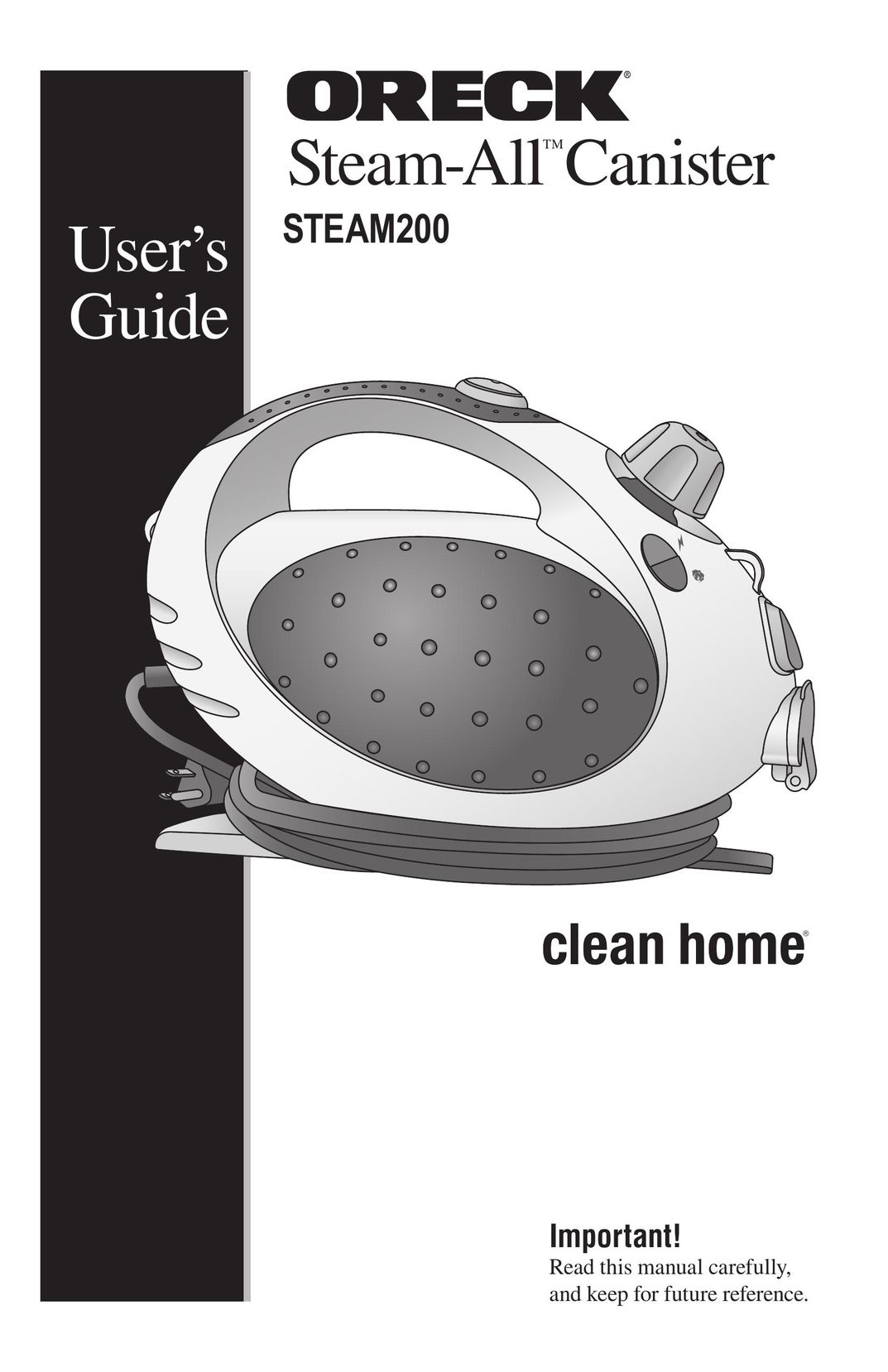 Oreck STEAM200 Carpet Cleaner User Manual