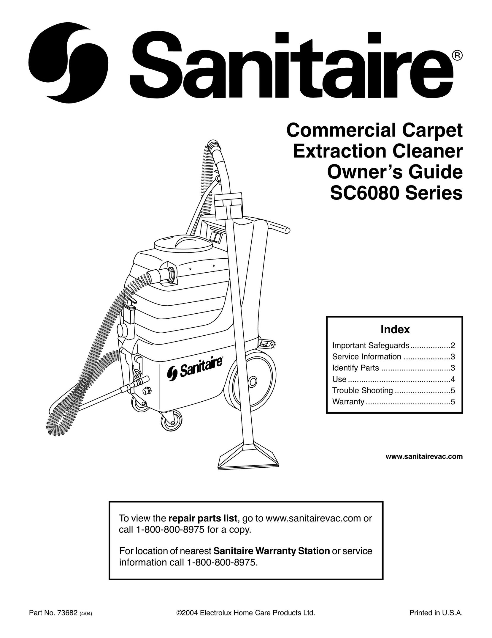 Sanitaire SC6080 Carpet Cleaner User Manual