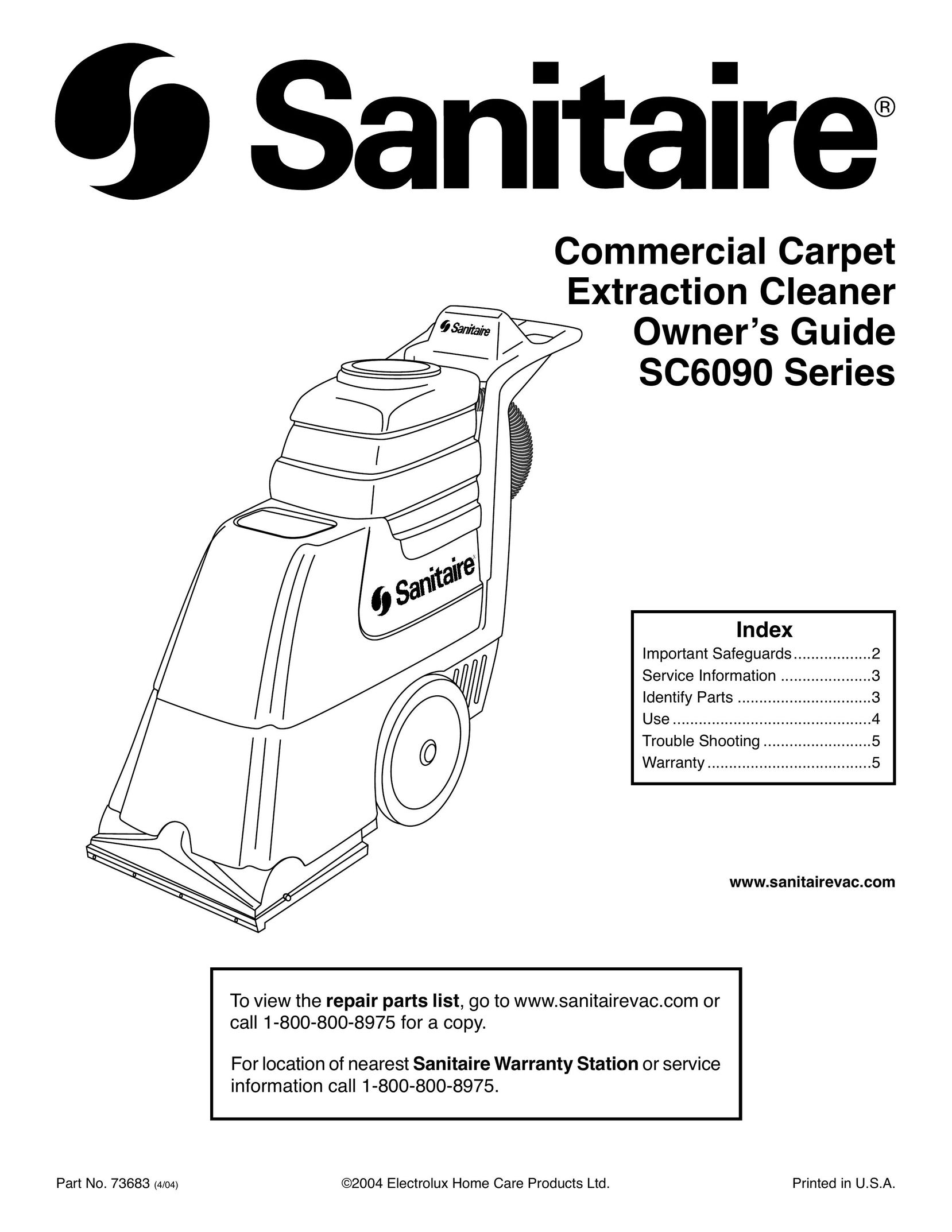 Sanitaire SC6090 Carpet Cleaner User Manual