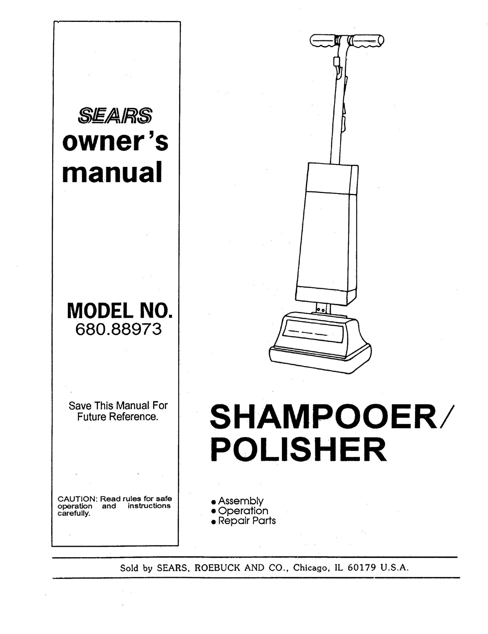 Sears 680.88973 Carpet Cleaner User Manual