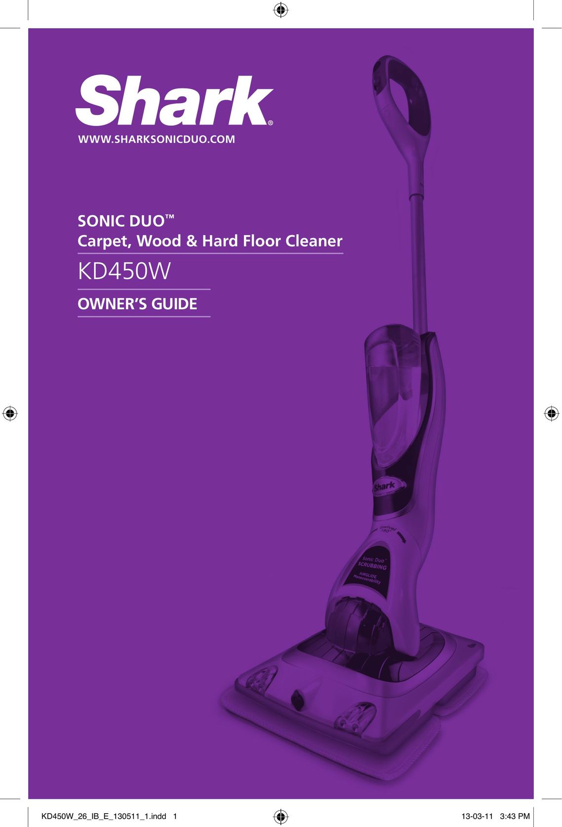 Shark KD450W Carpet Cleaner User Manual