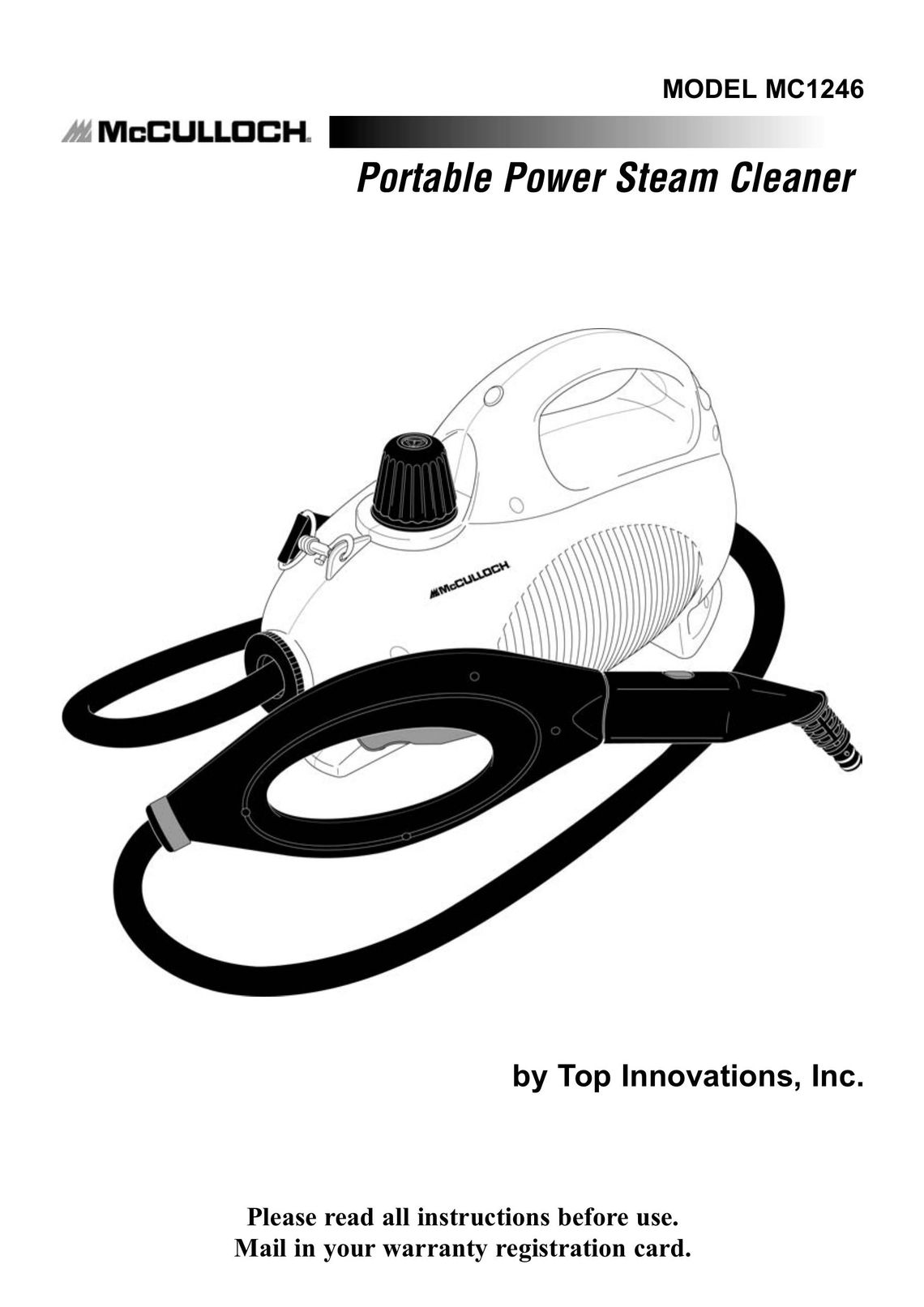 Top Innovations MC1246 Carpet Cleaner User Manual