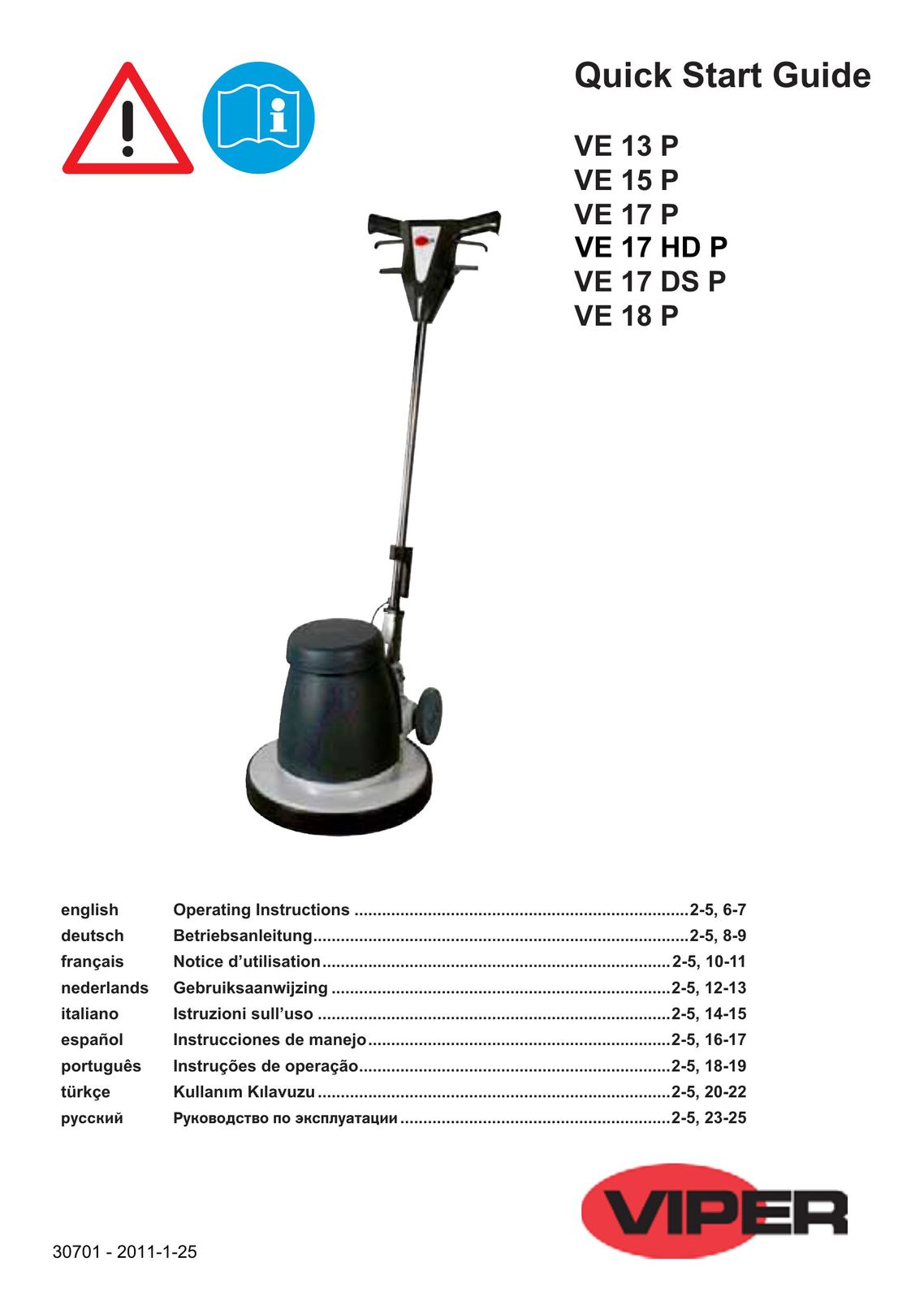 Viper VE 15 P Carpet Cleaner User Manual