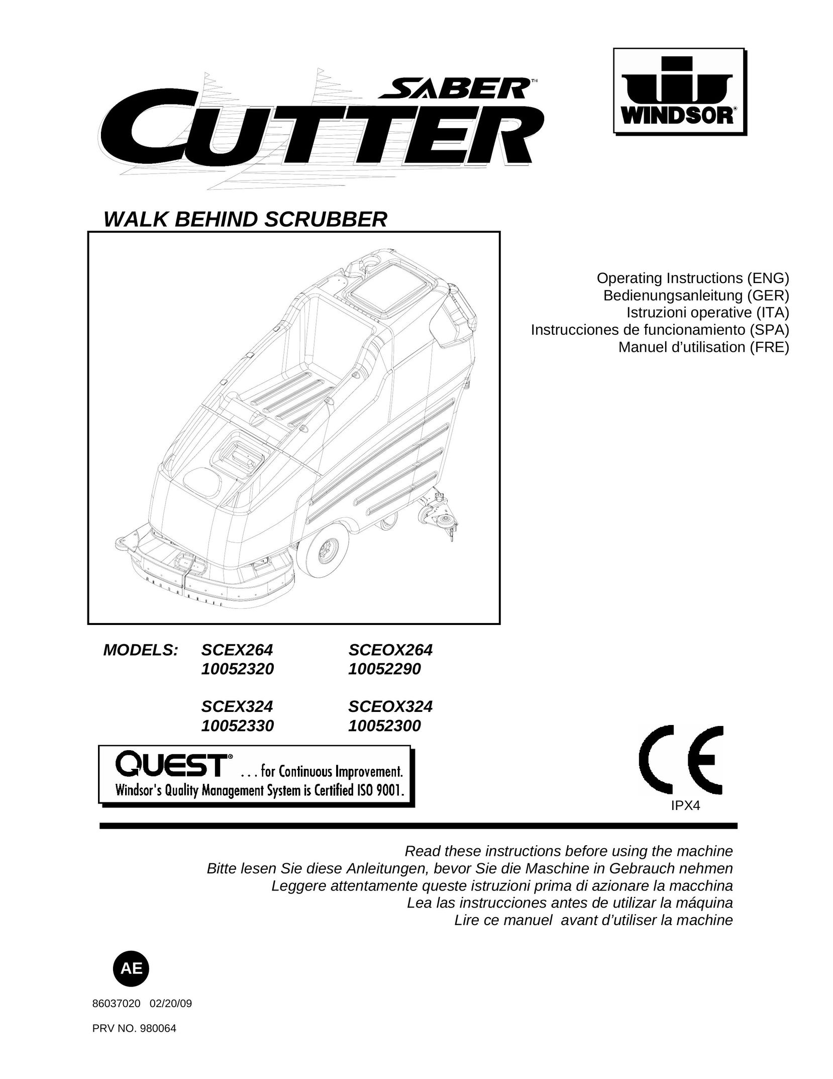 Windsor 10052300 Carpet Cleaner User Manual