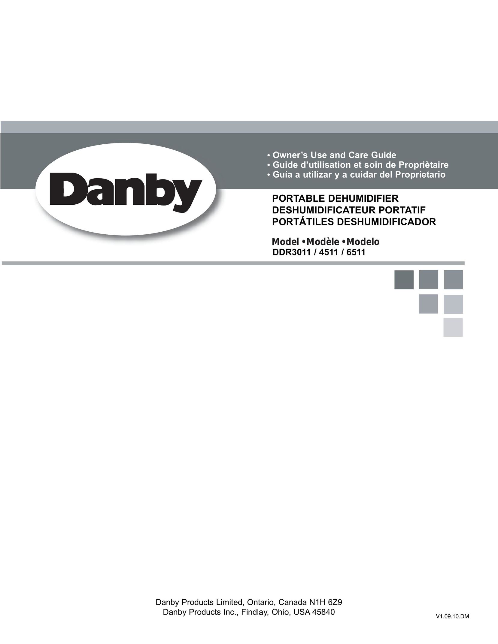 Danby DDR3011 Dehumidifier User Manual