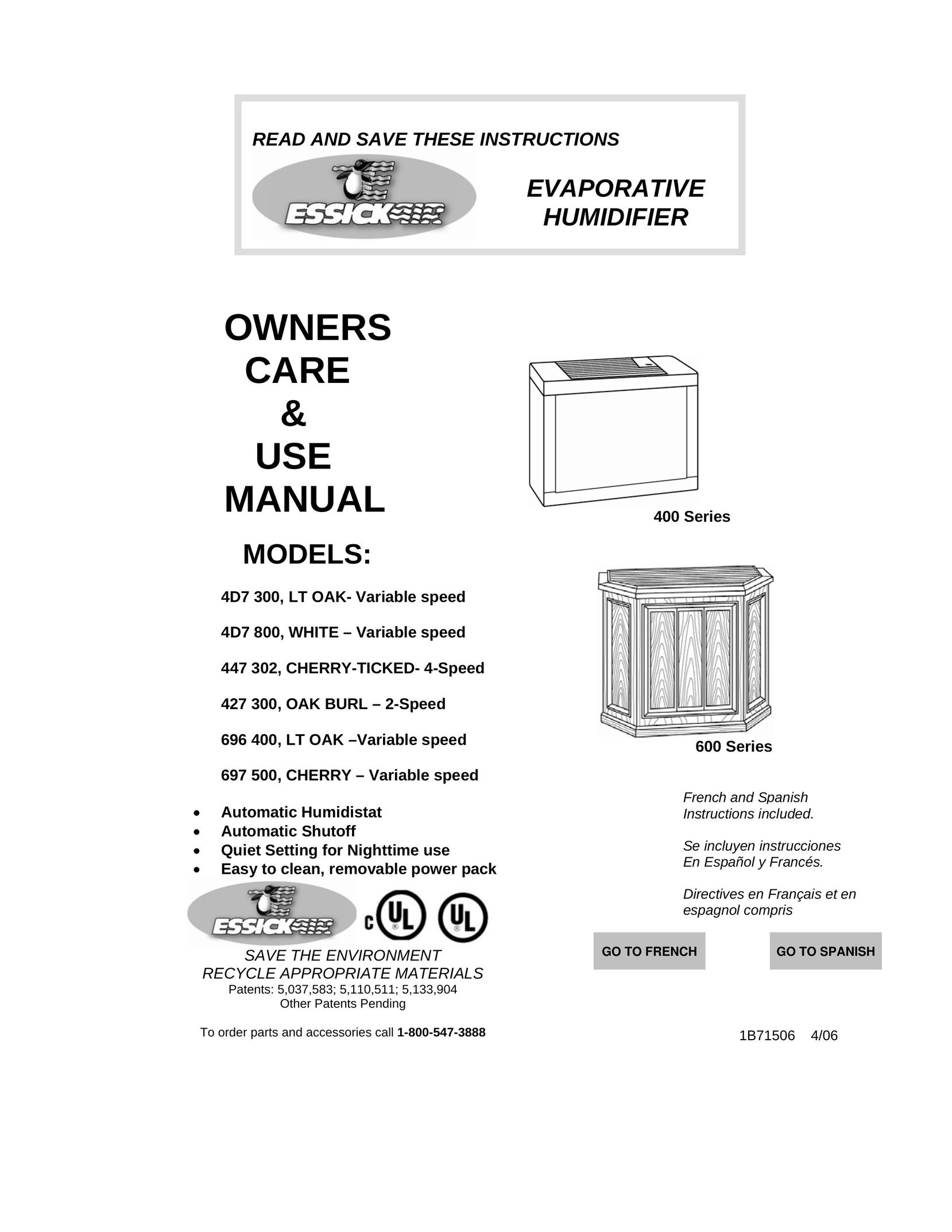 Essick Air 447 302 Dehumidifier User Manual