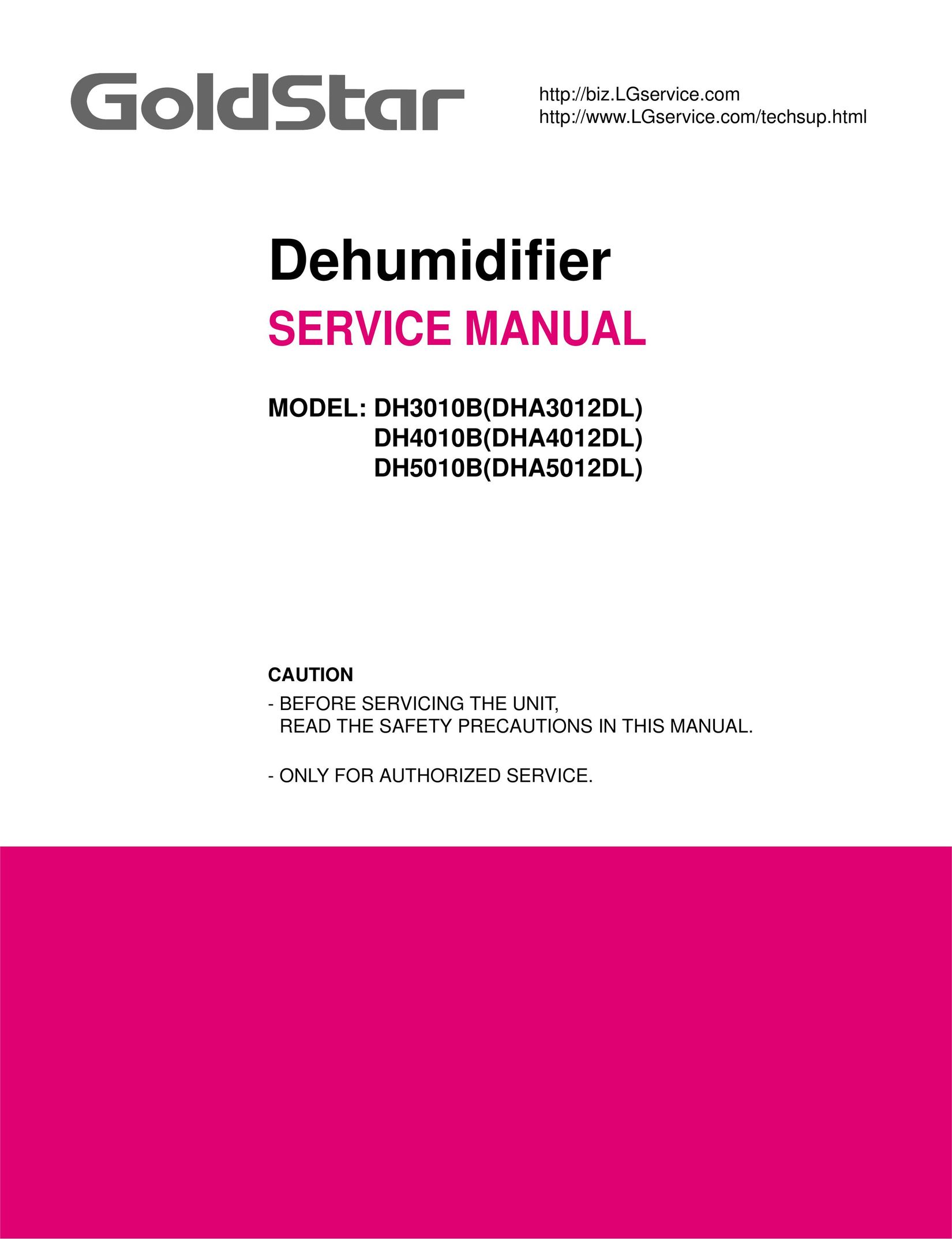 Goldstar DH3010B Dehumidifier User Manual