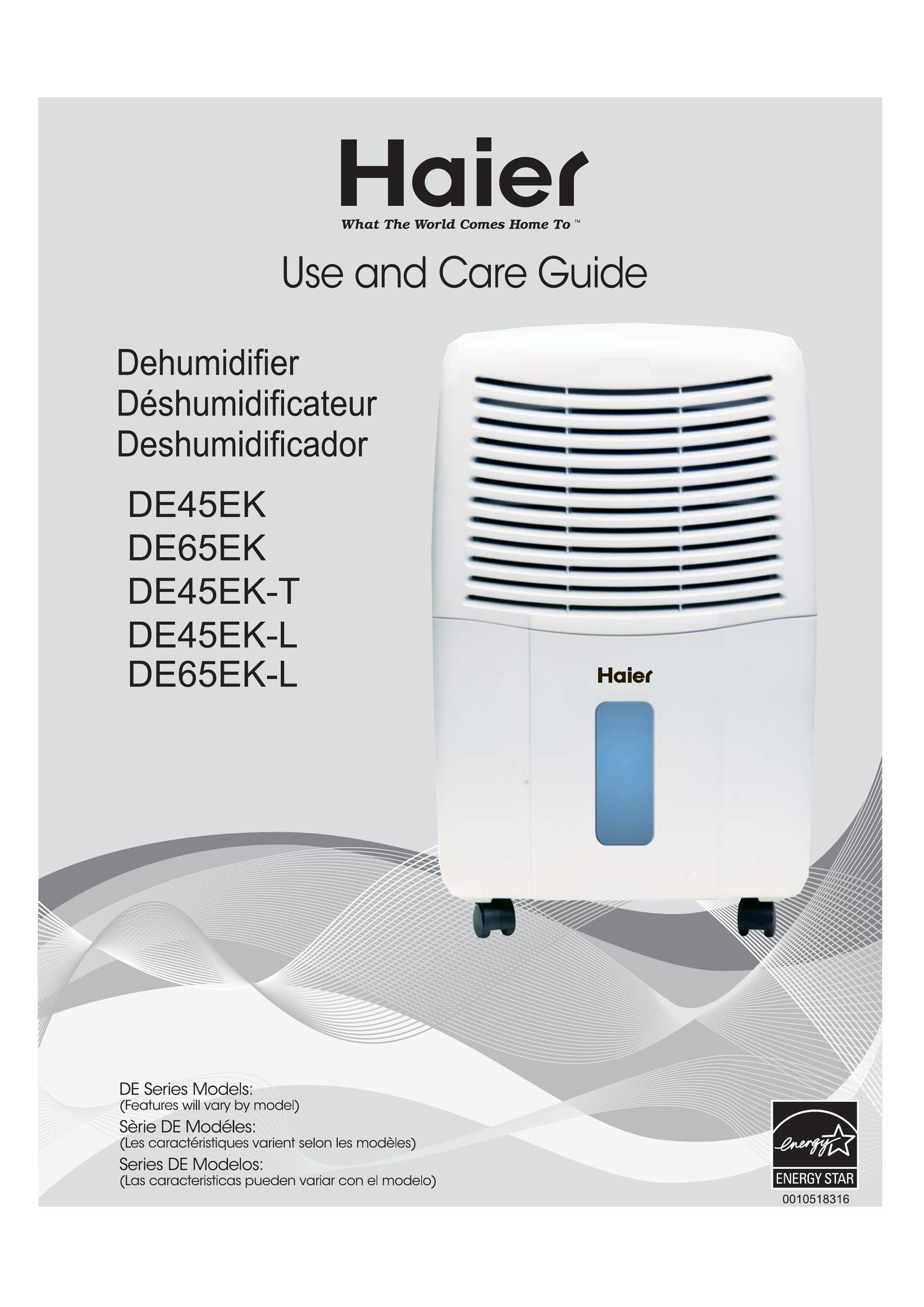 Haier DE45EK Dehumidifier User Manual