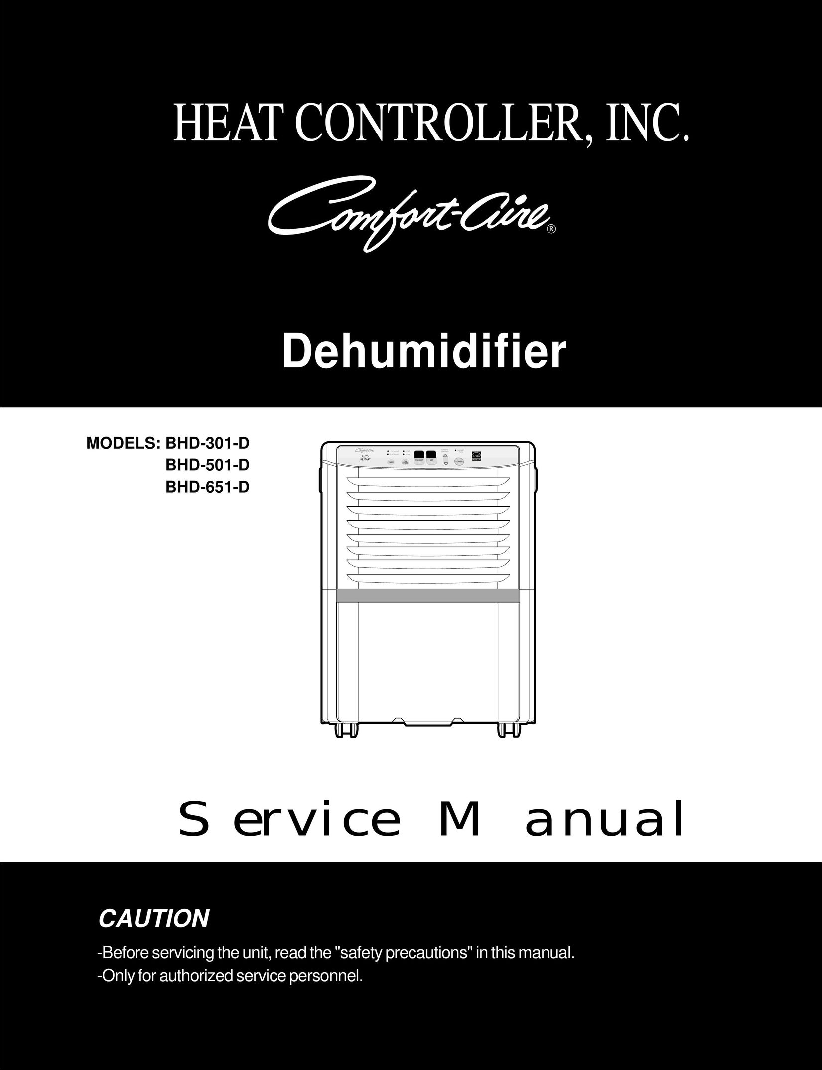Heat Controller BHD-301-D Dehumidifier User Manual