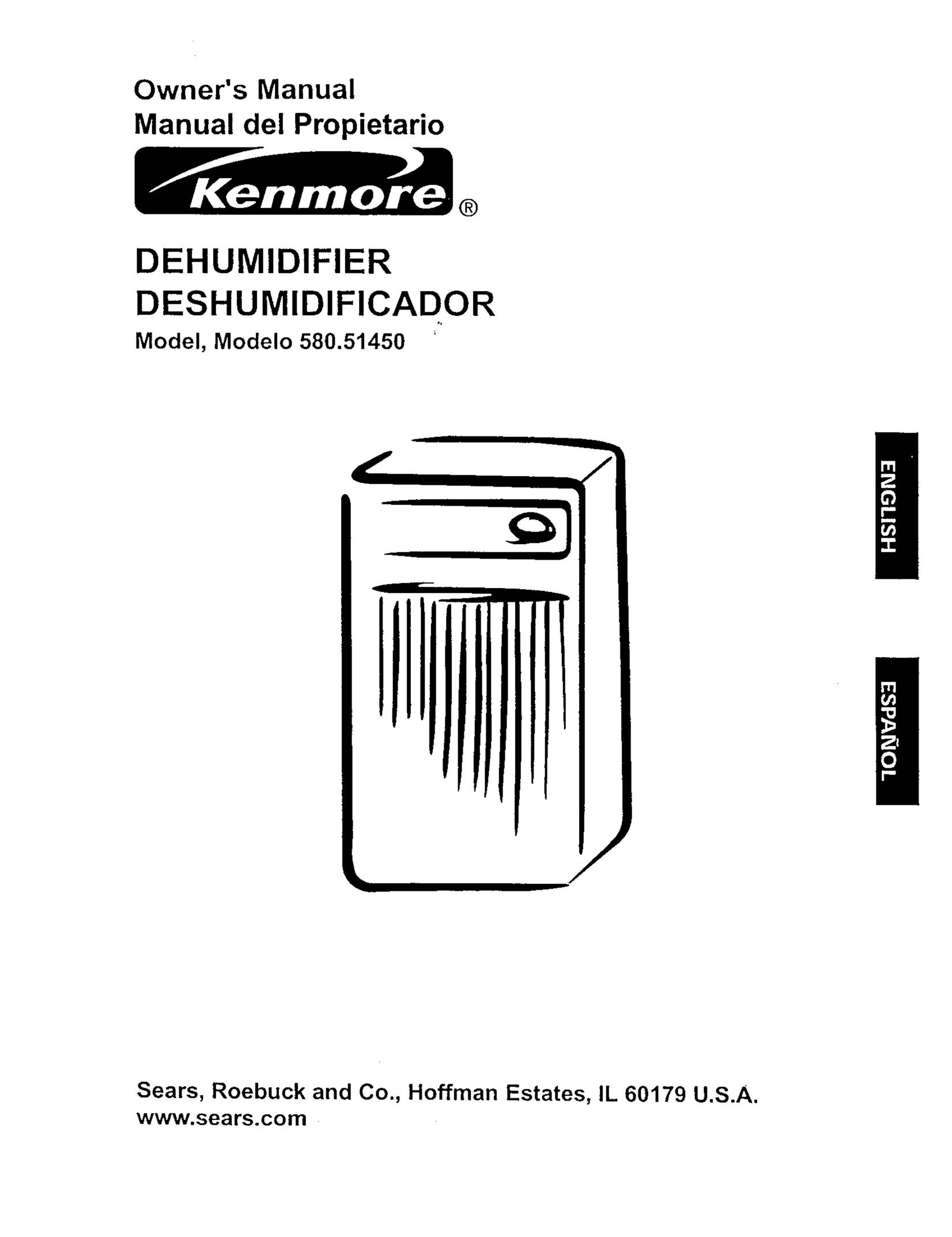 Kenmore 580.5145 Dehumidifier User Manual