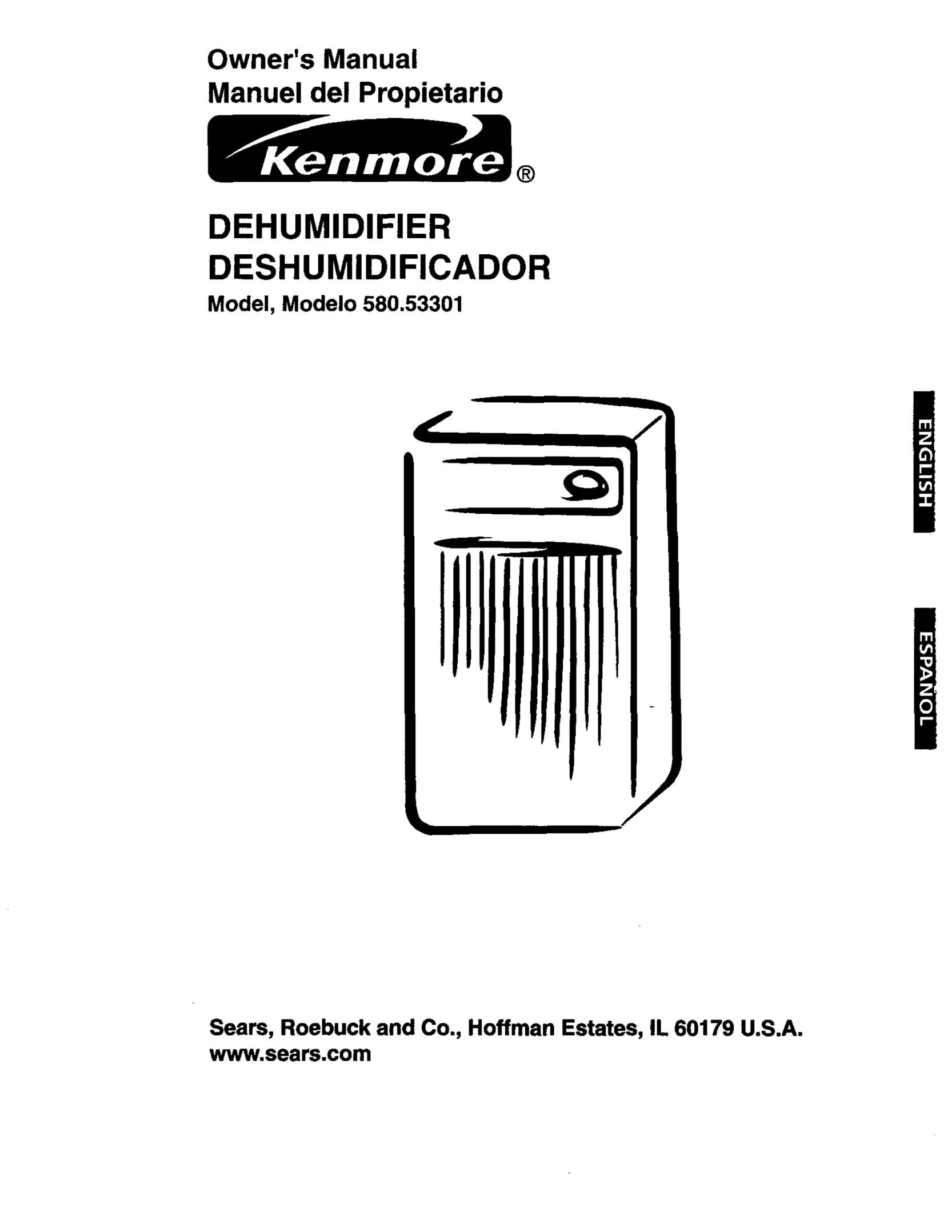 Kenmore 580.53301 Dehumidifier User Manual